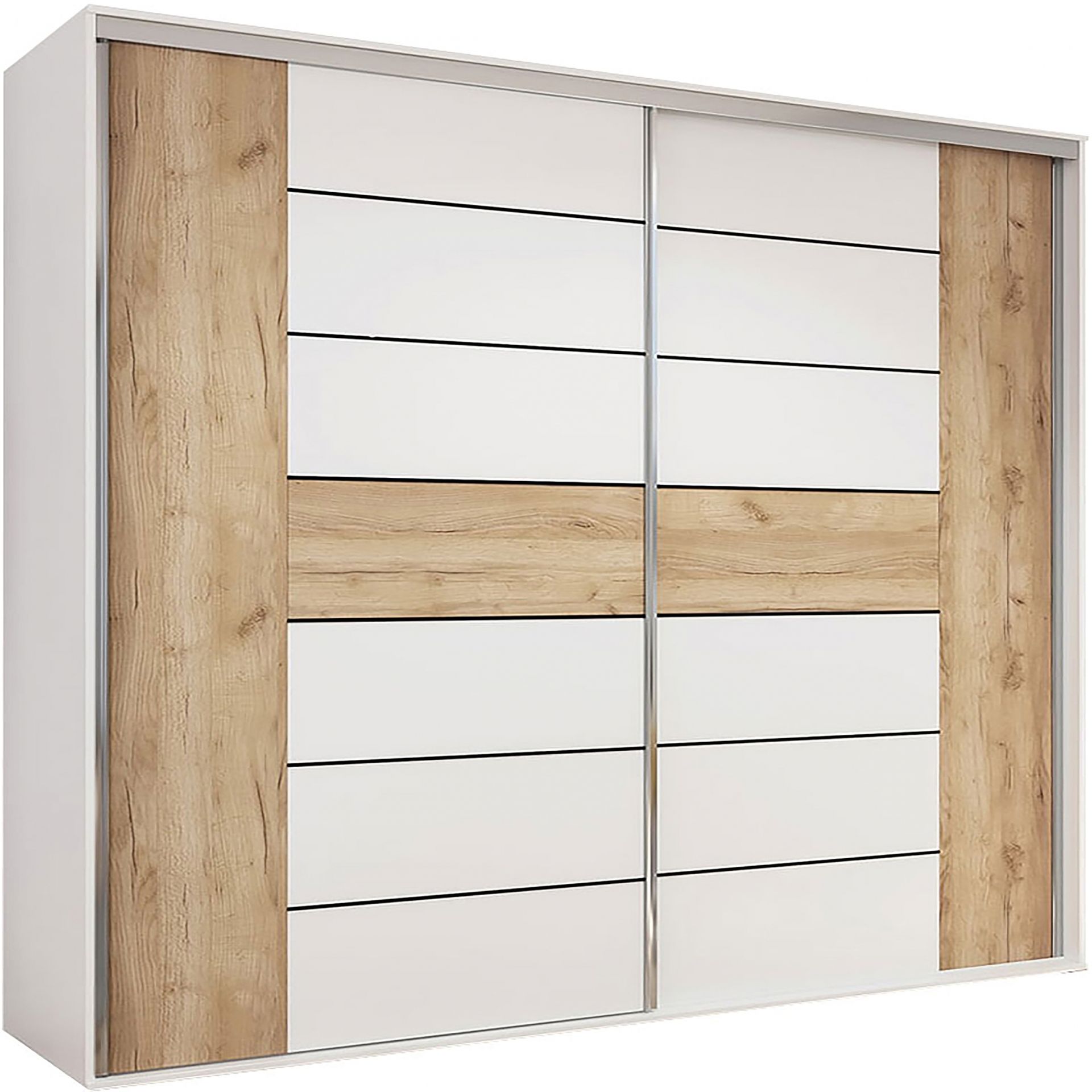 Szafa Przesuwna 200 A18 Skąpski Meble Sonoma, Craft Złoty, 245 cm