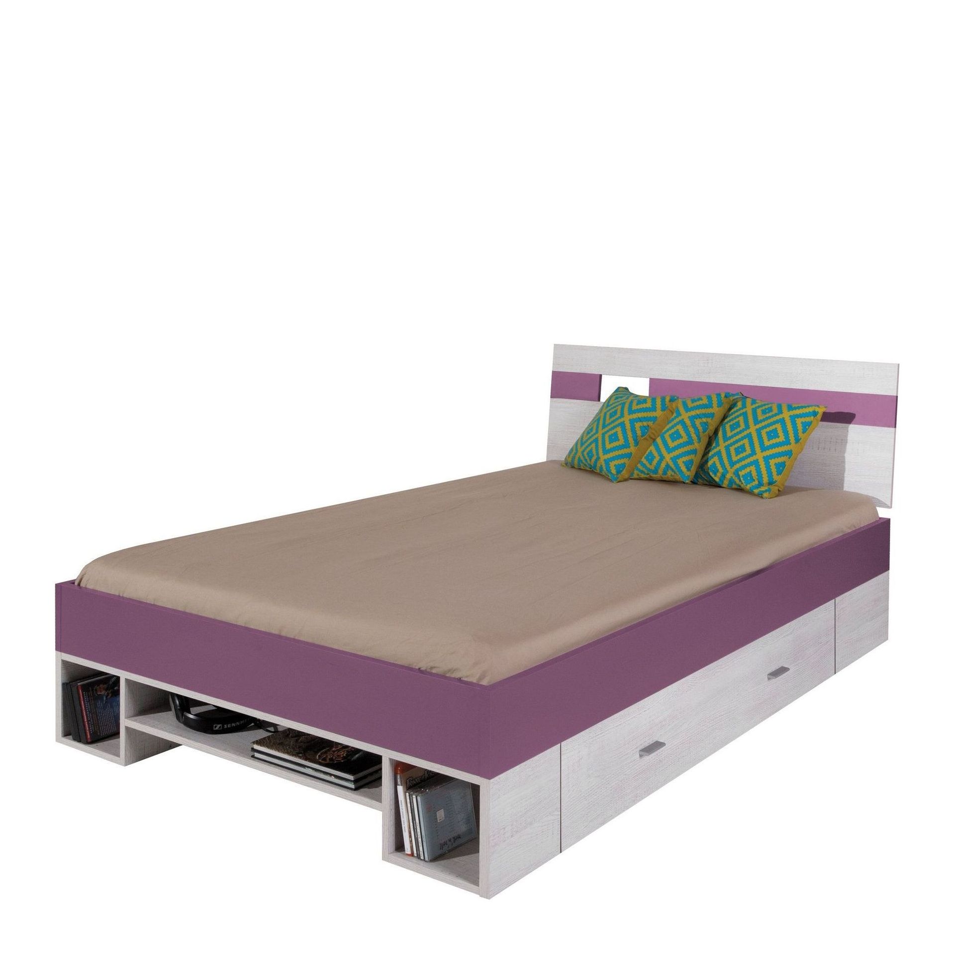 Łóżko 120 x 200 NX18 Next Meblar Sosna Bielona / Viola