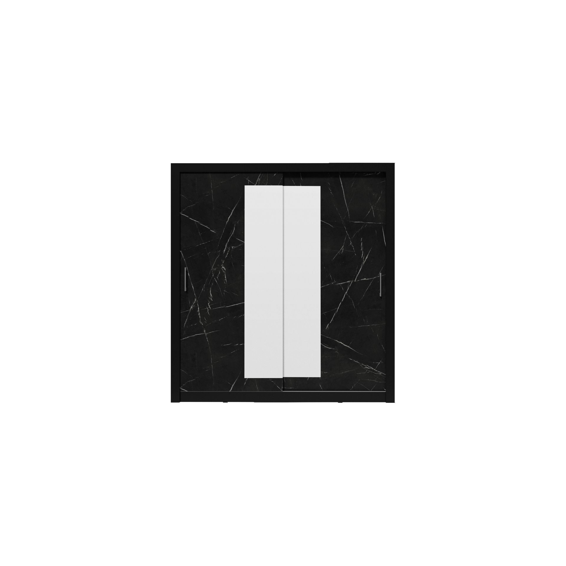 Szafa 200 cm z Lustrem IBX200 Royal Black IN Box Meblar Royal Black, Czarny