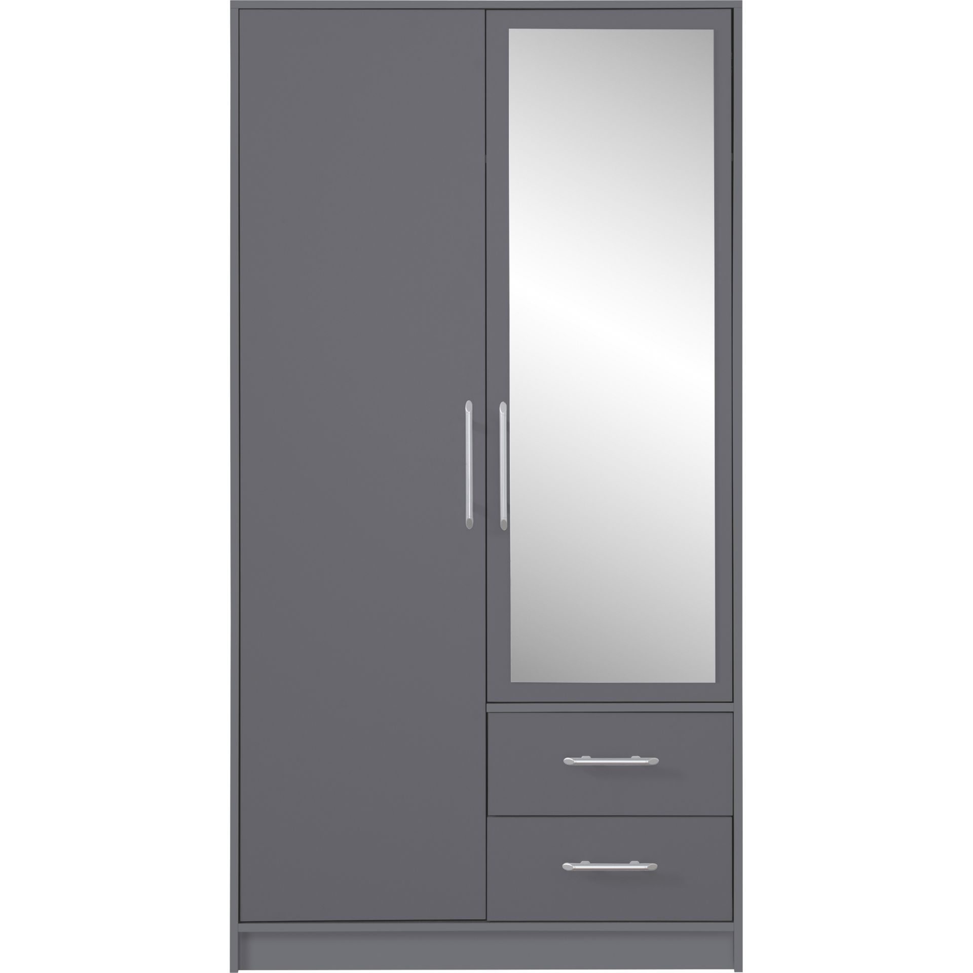 Szafa 2D Antracyt z Lustrem SRL3 Smart Meblar Antracyt