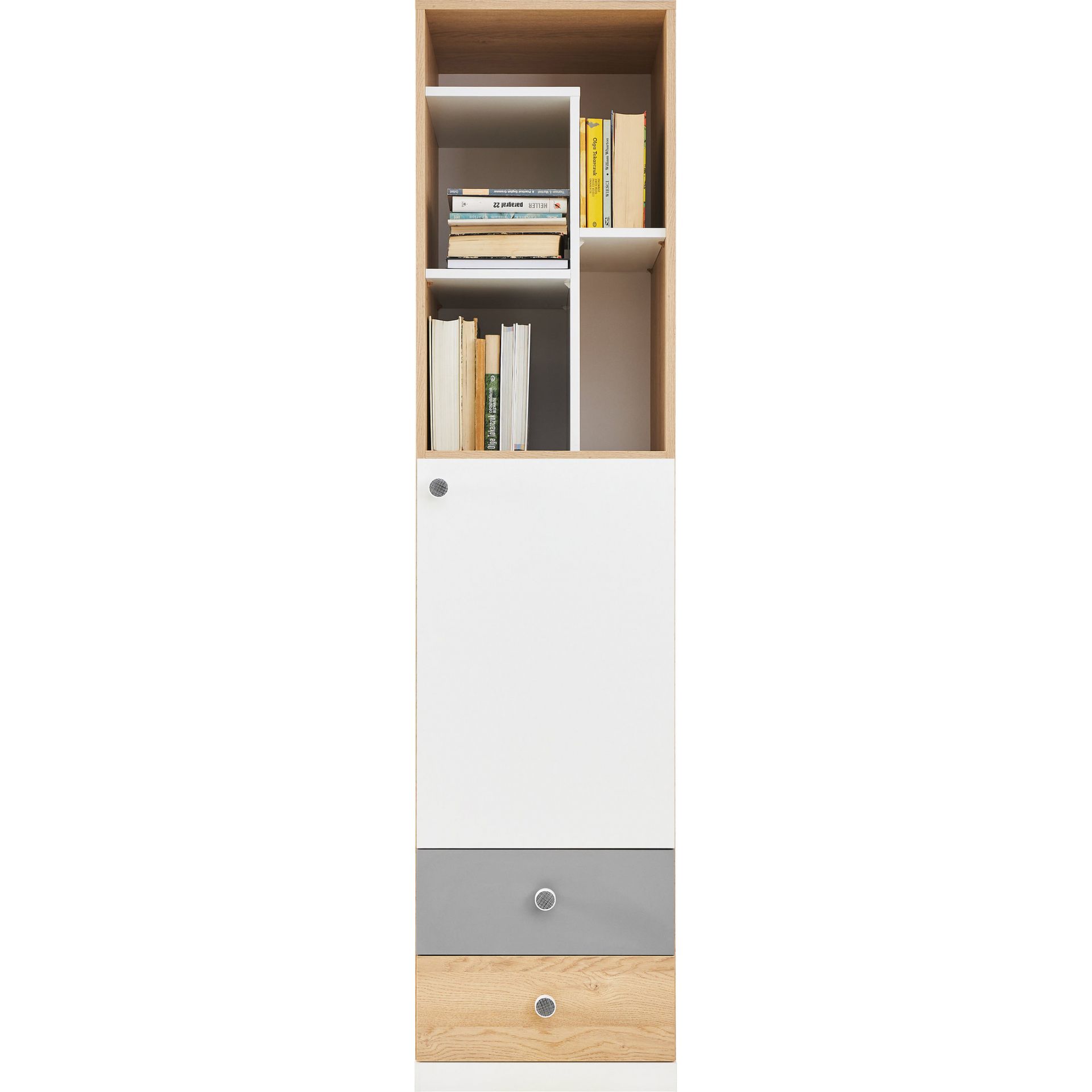 Szafka PX5 Pixel Meblar Dąb Biszkoptowy, Biały Lux, Szary