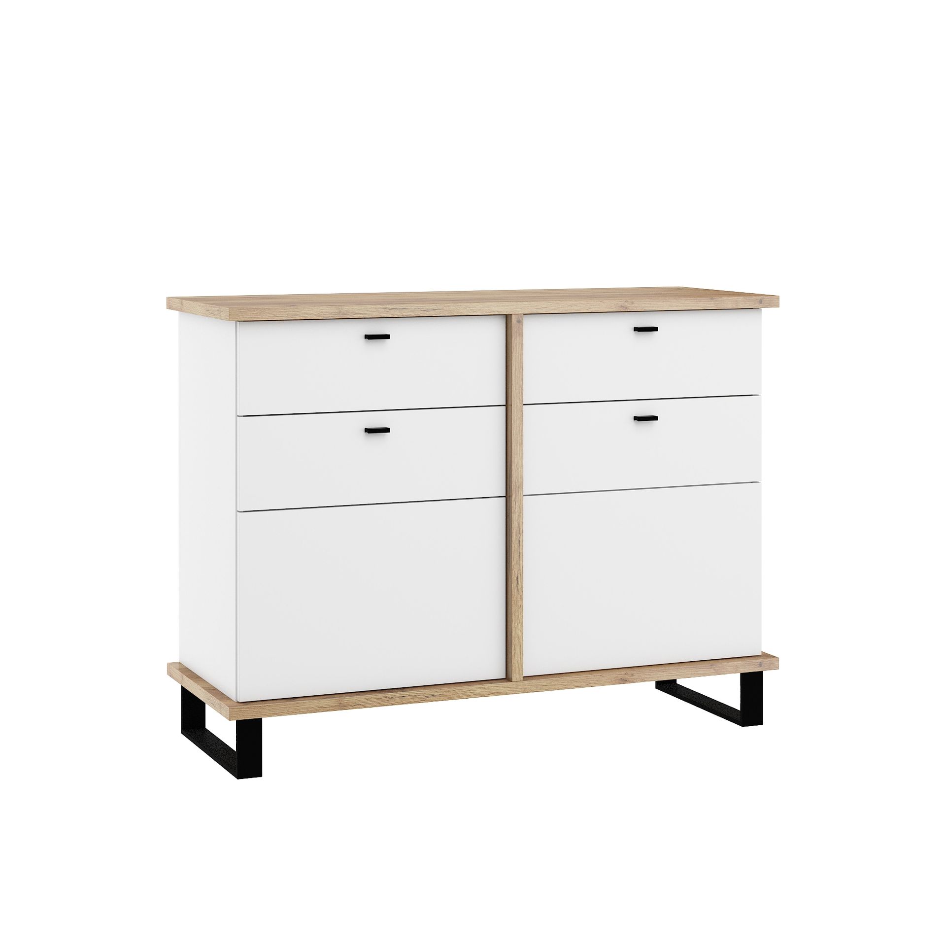 Komoda 2D2S CRO-06 Cross MebloCross Craft Złoty / Biały Mat