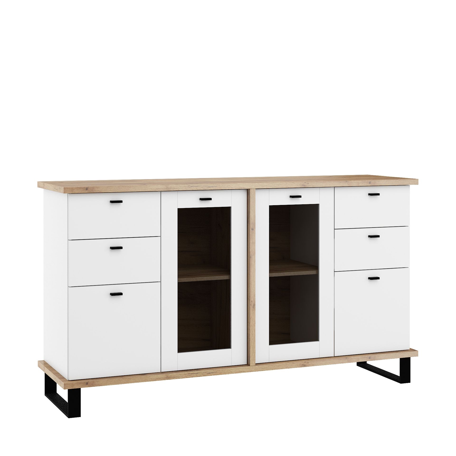 Komoda 2D4SW CRO-08 Cross MebloCross Craft Złoty / Biały Mat