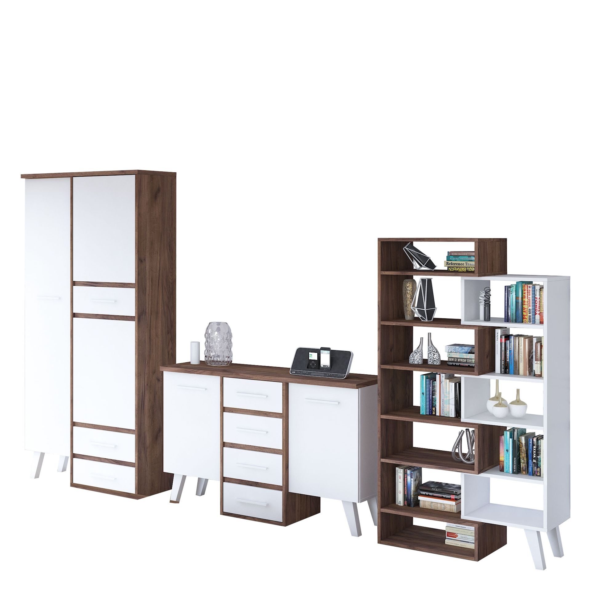 Meblościanka 3 Nordis MebloCross Dąb Artisan / Biały Mat