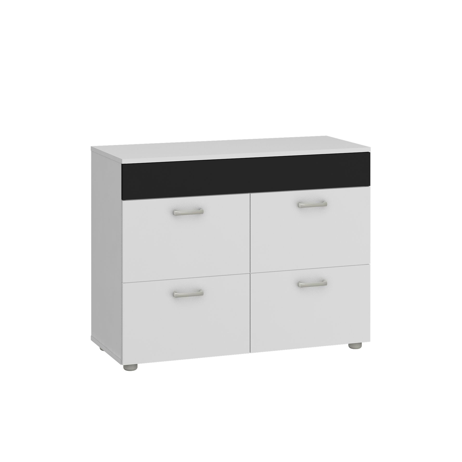 Komoda MAG-01 Magic MebloCross Biały Mat / Czarny Połysk