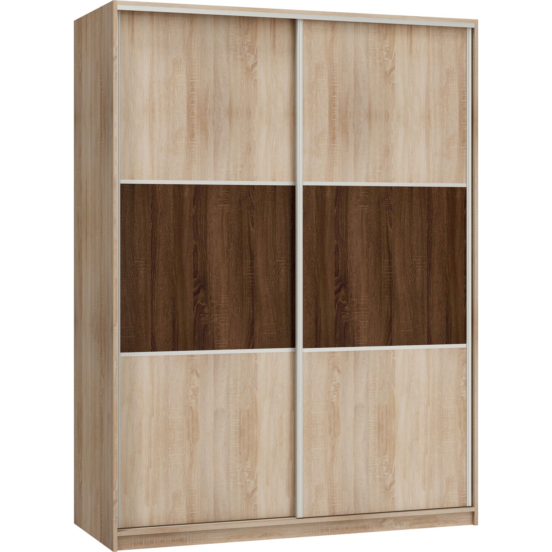 Szafa Rico 160 MebloCross Sonoma Jasna / Sonoma Jasna / Biały Mat, Wnętrze Szafy Typ A