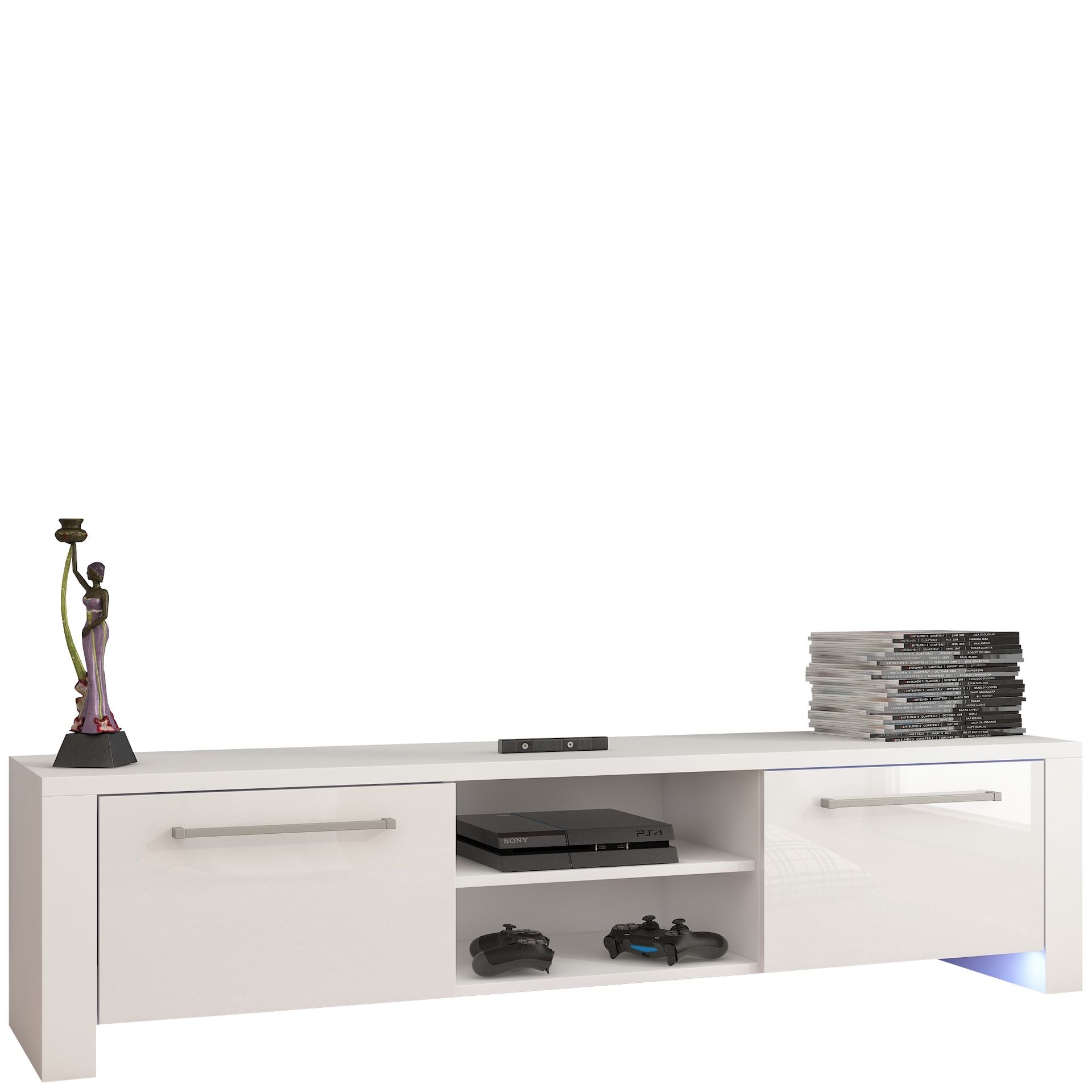 Szafka RTV Helix New MebloCross Sonoma Jasna / Biały Połysk