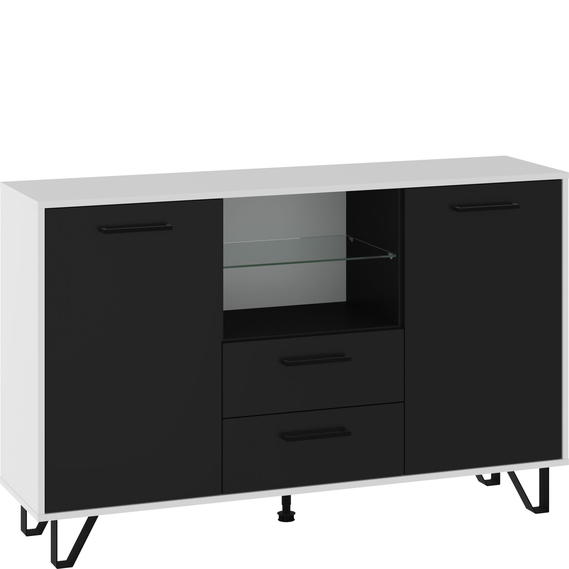 Komoda 2D2S BOS-03 Boss MebloCross Biały Mat / Sonoma Jasna