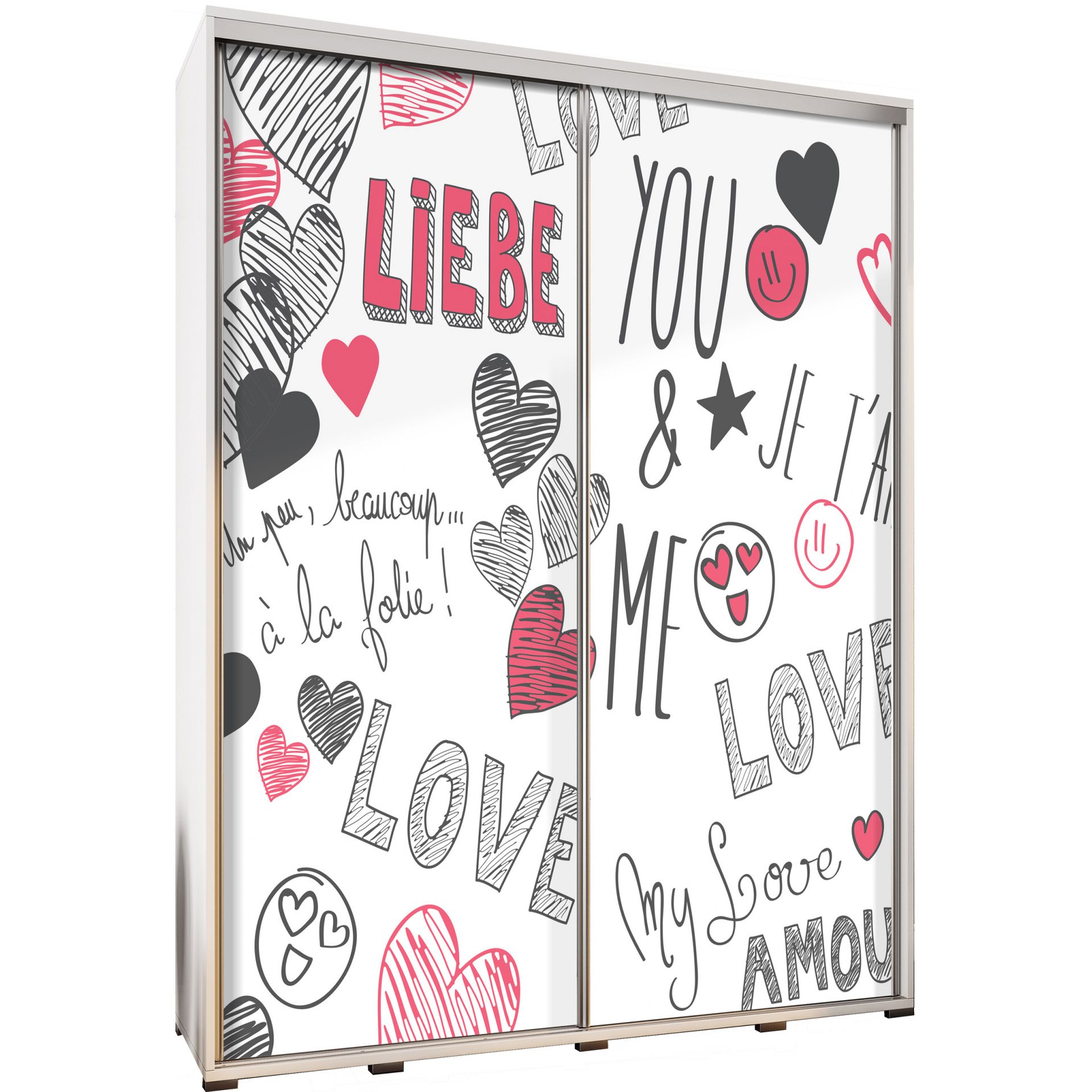 Szafa 155 z Grafiką Love Penelopa Maridex Dąb Artisan