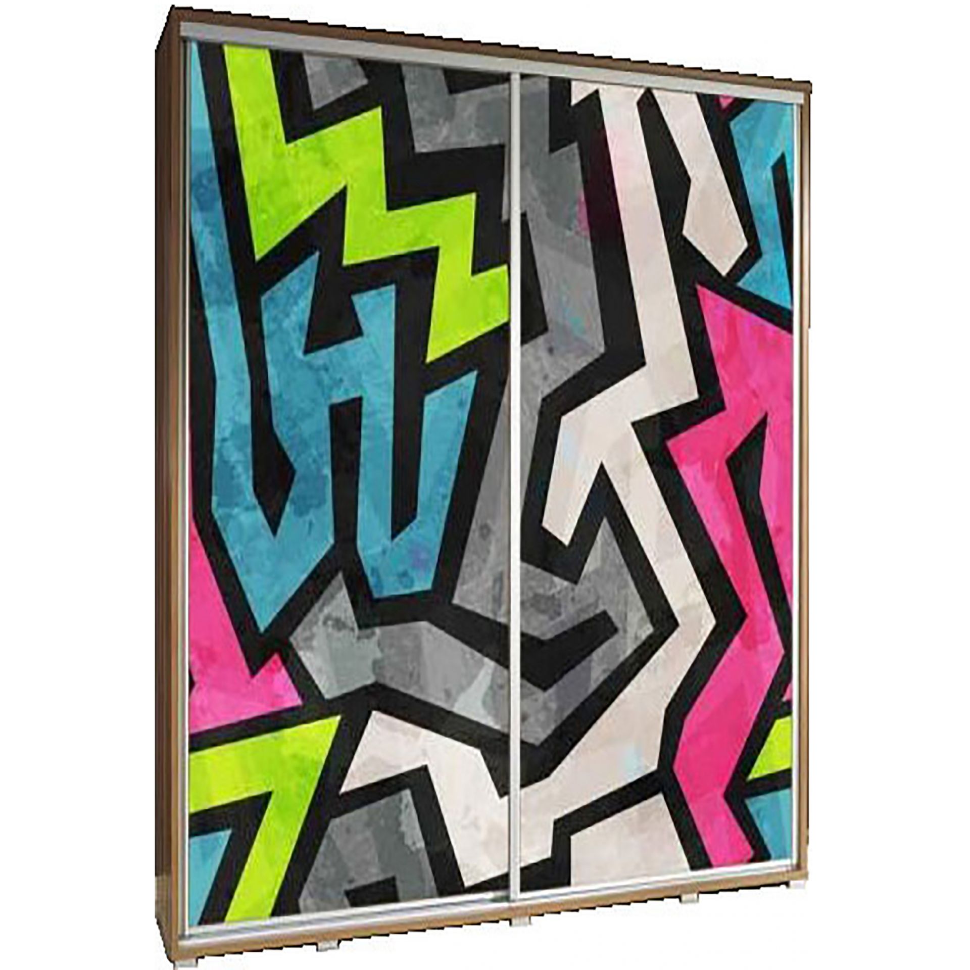 Szafa 155 z Grafiką Graffiti Penelopa Maridex Biały Mat