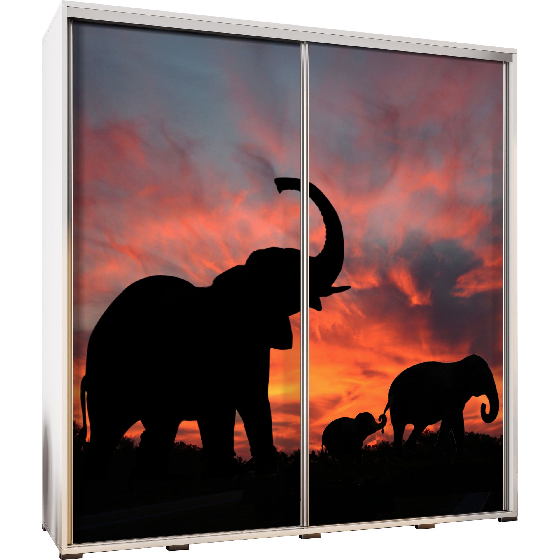 Szafa 205 z Grafiką Słonie Penelopa Maridex Kasztan Wenge