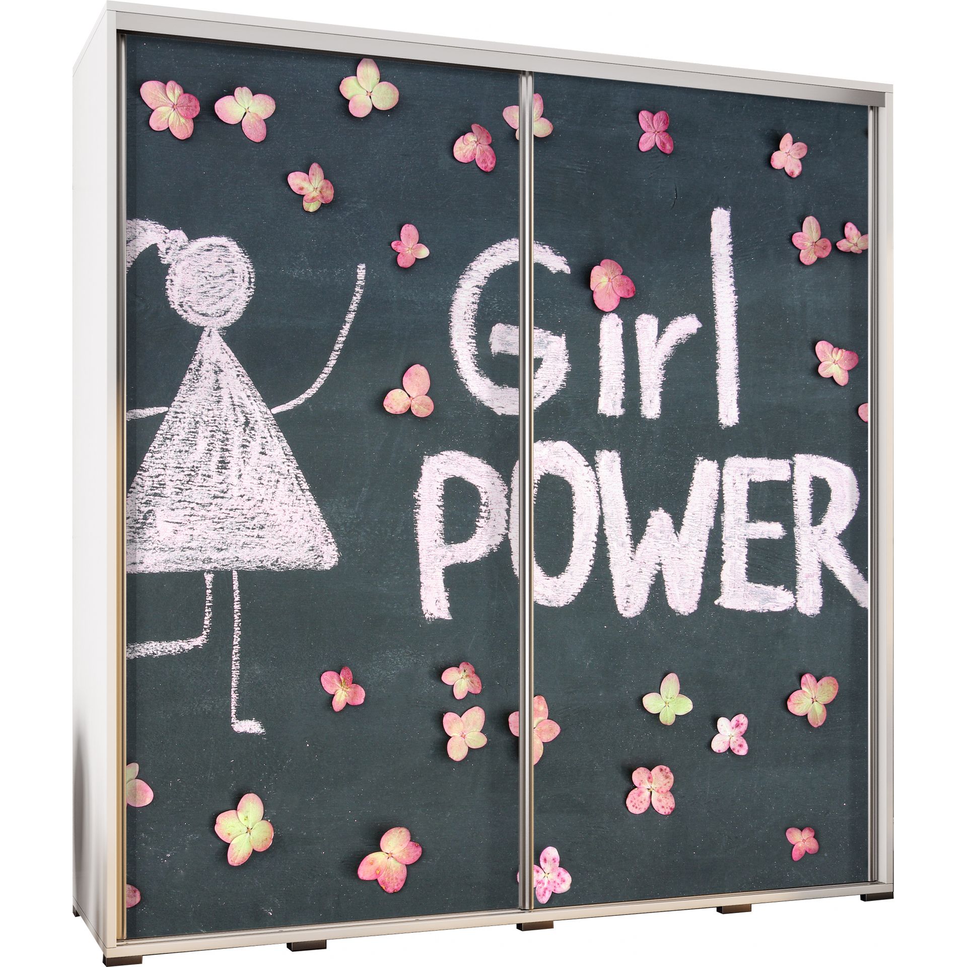 Szafa 205 z Grafiką Girl Power Penelopa Maridex Kasztan Wenge