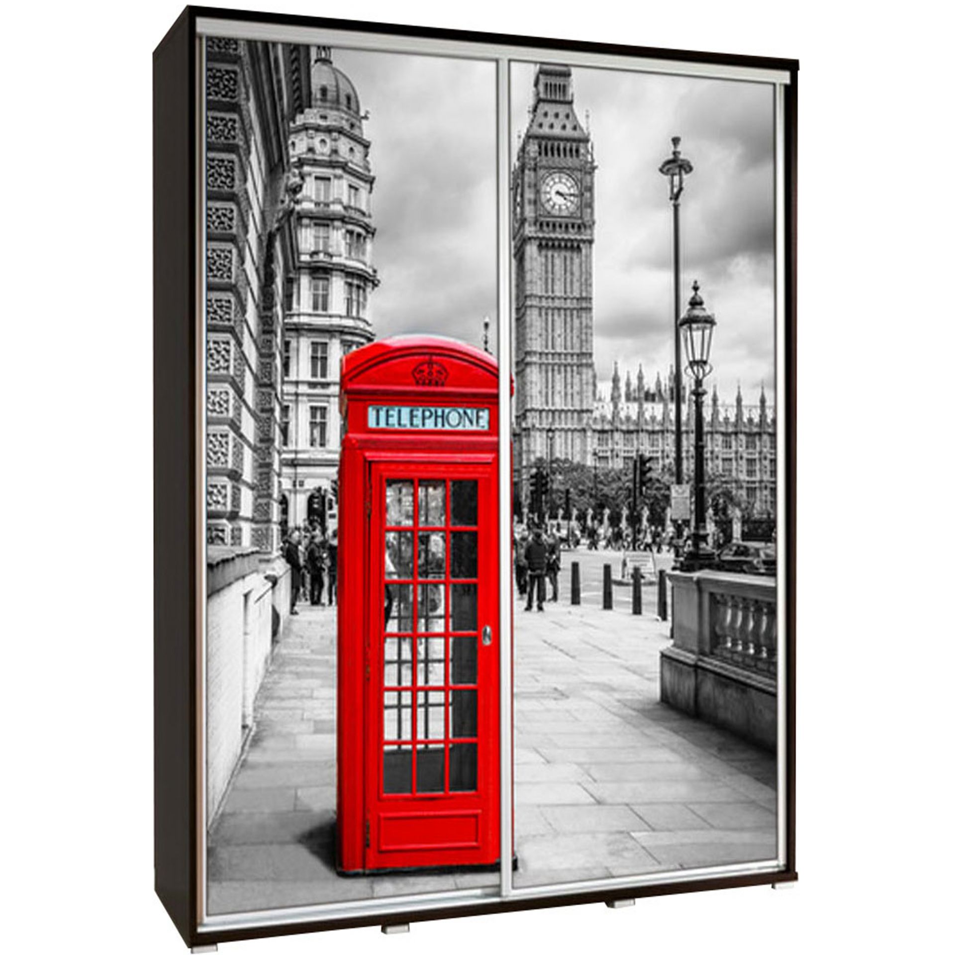 Szafa 155 z Grafiką Londyn 3 Penelopa Maridex Biały Mat