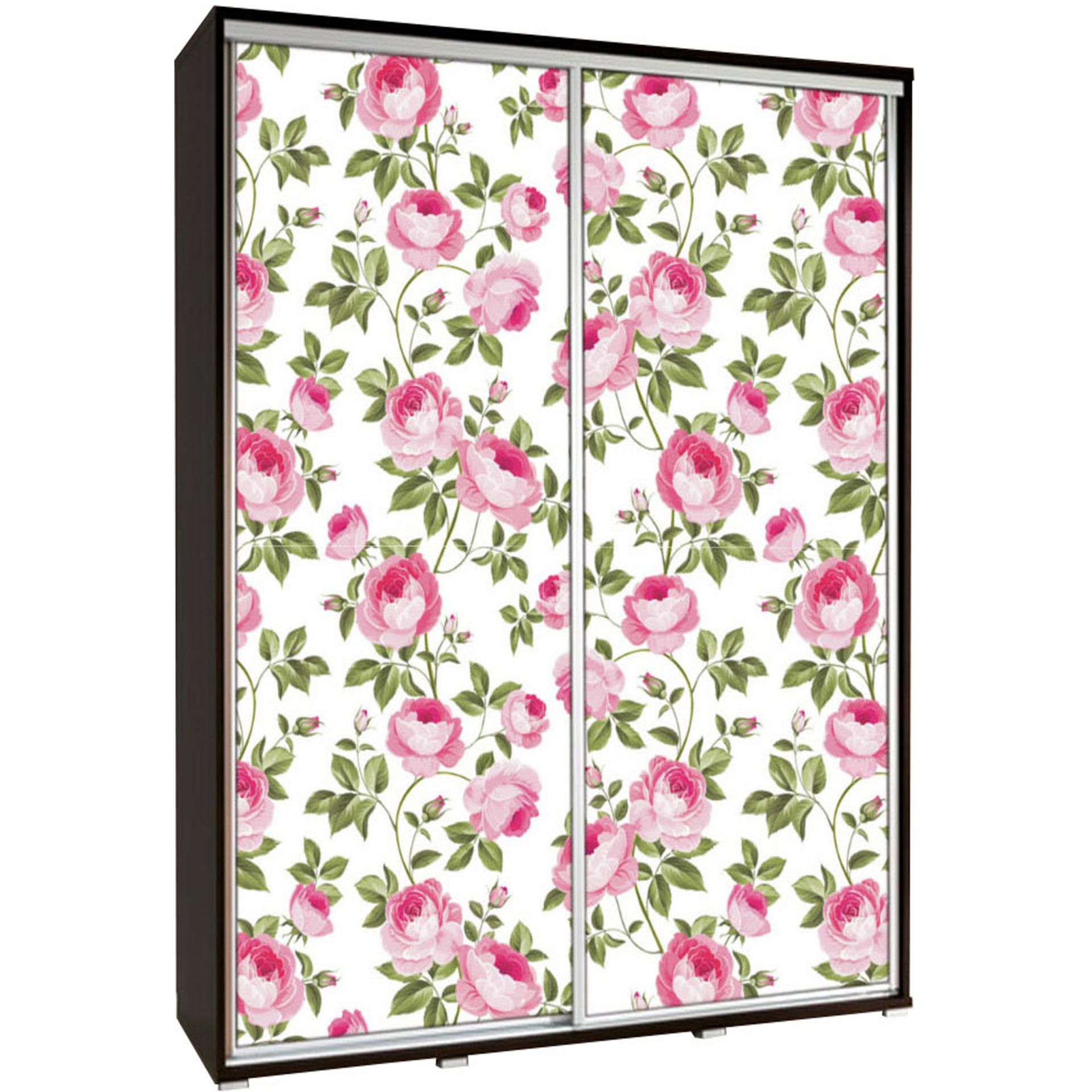 Szafa 155 z Grafiką Róże 2A Penelopa Maridex Biały Mat