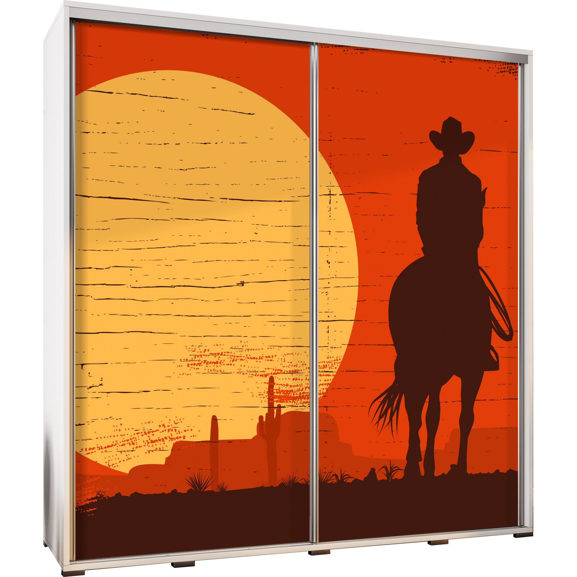 Szafa 205 z Grafiką Western Penelopa Maridex Dąb Artisan