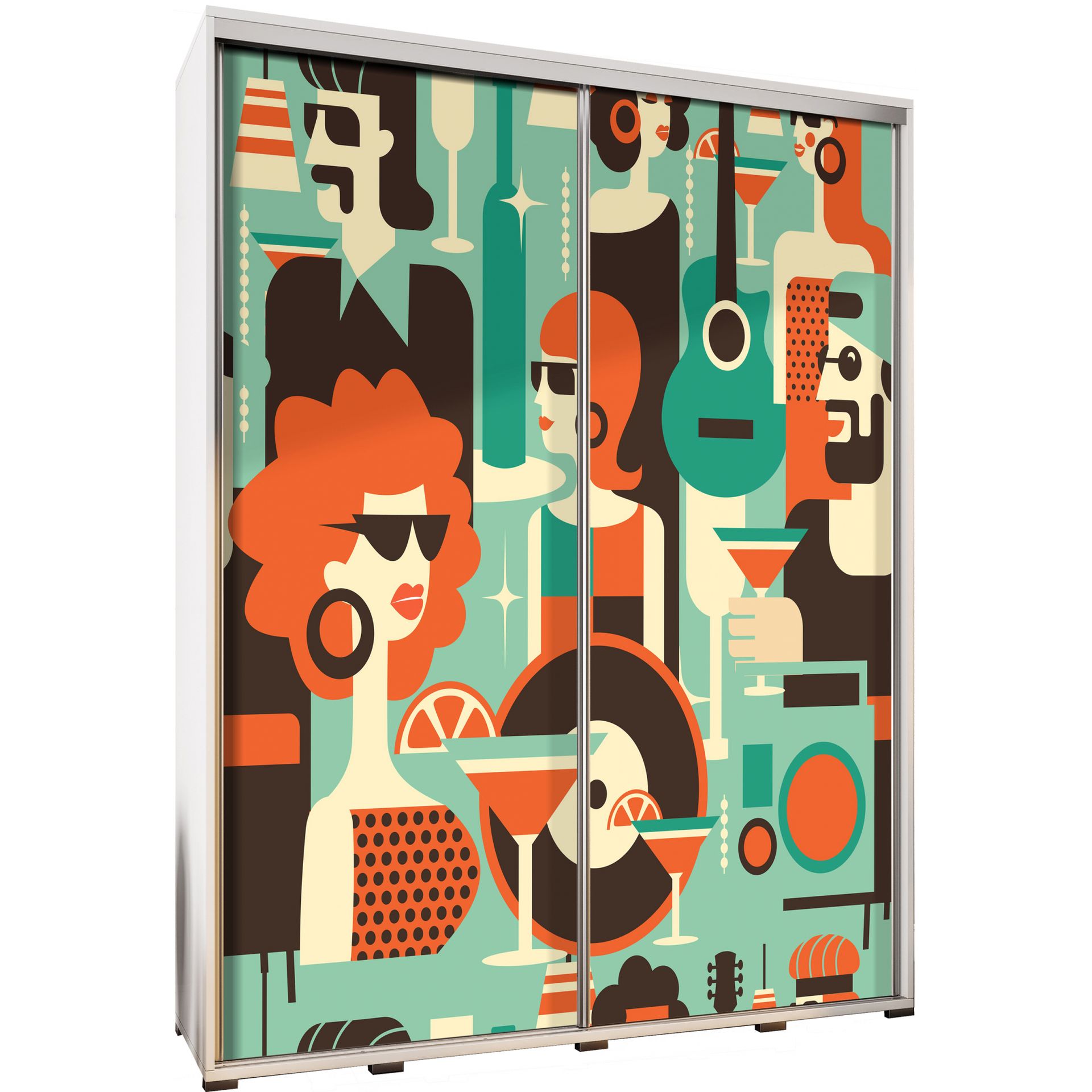 Szafa 155 z Grafiką Retro Party 1 Penelopa Maridex Dąb Artisan