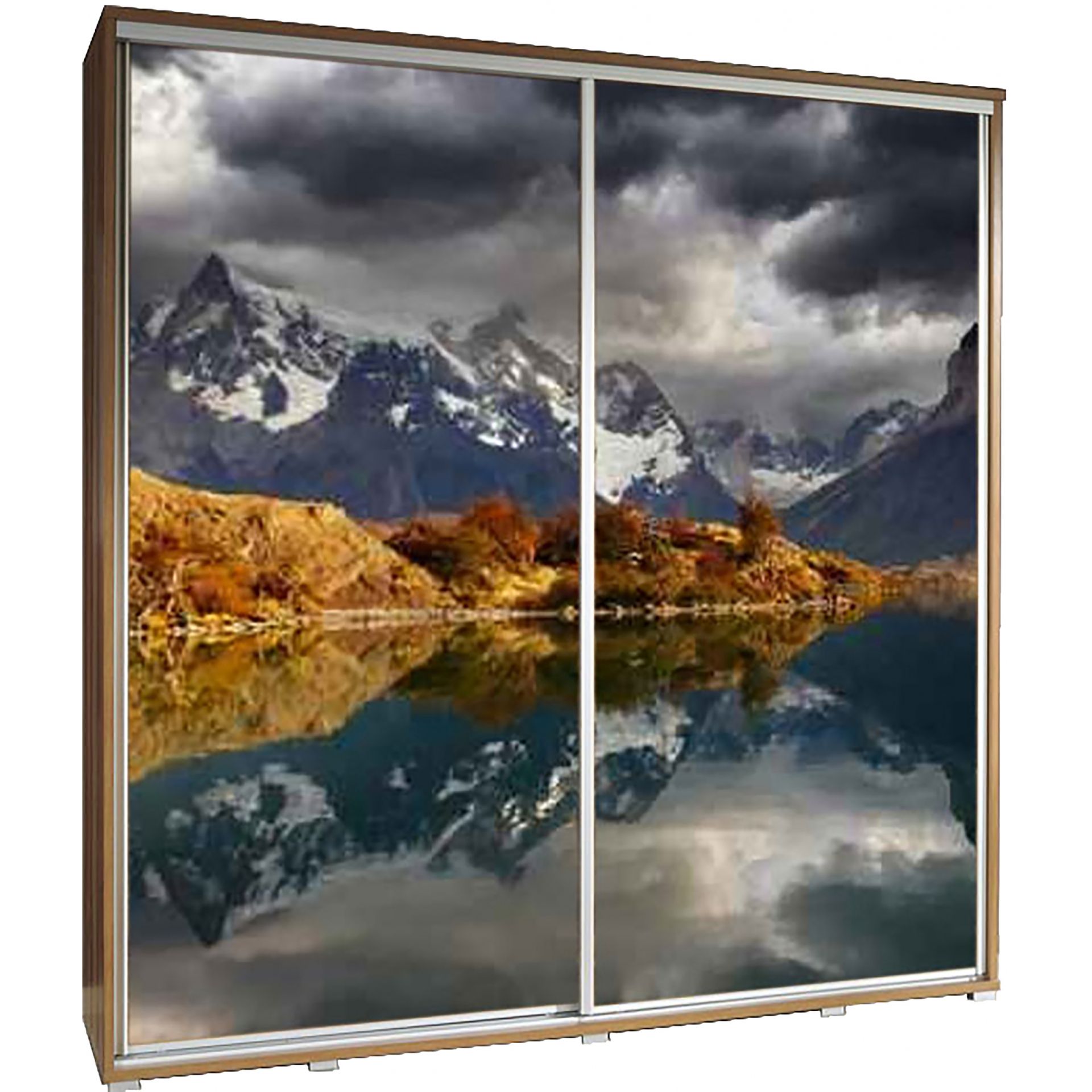 Szafa 205 z Grafiką Góry 1 Penelopa Maridex Biały Mat