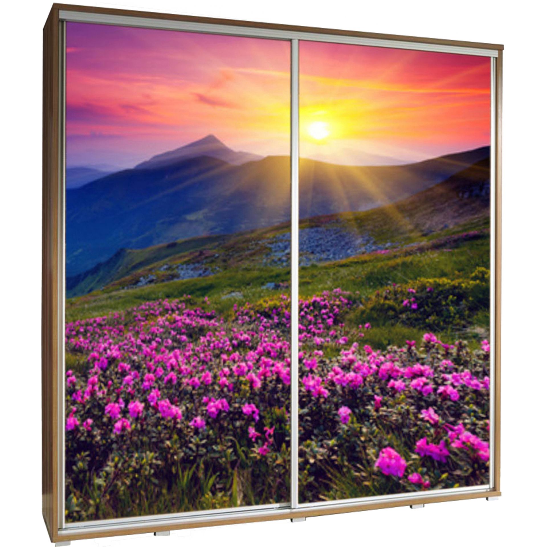 Szafa 205 z Grafiką Góry 2 Penelopa Maridex Biały Mat