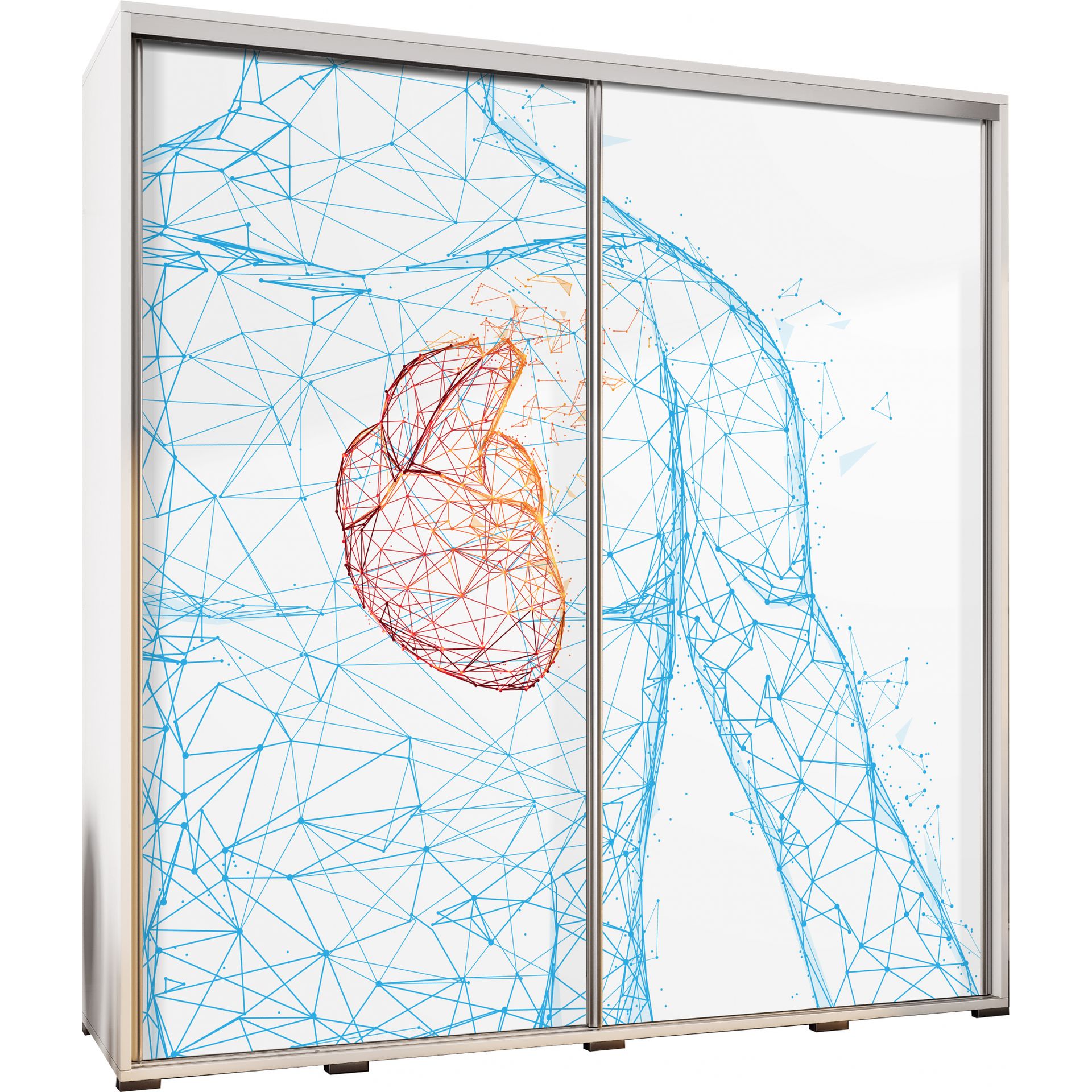 Szafa 205 z Grafiką Human Heart Penelopa Maridex Dąb Artisan