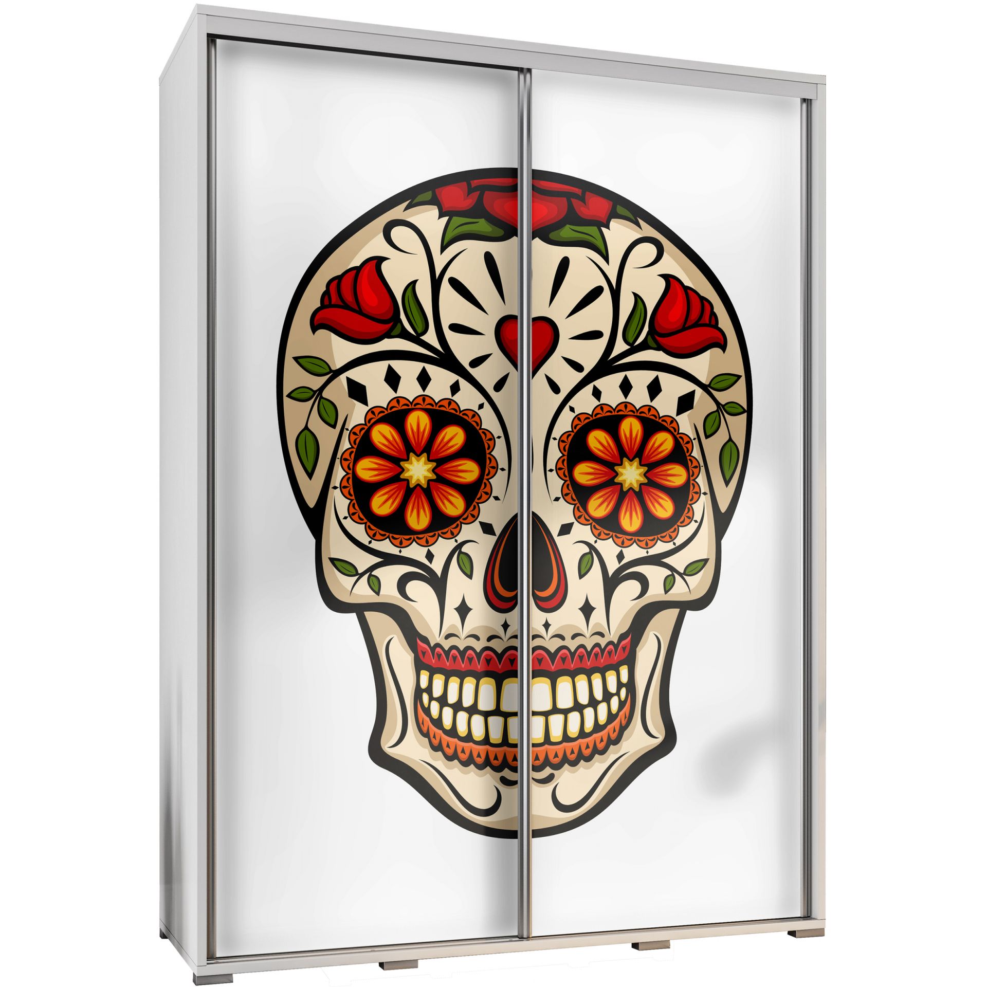 Szafa 155 z Grafiką Skull Penelopa Maridex Kasztan Wenge