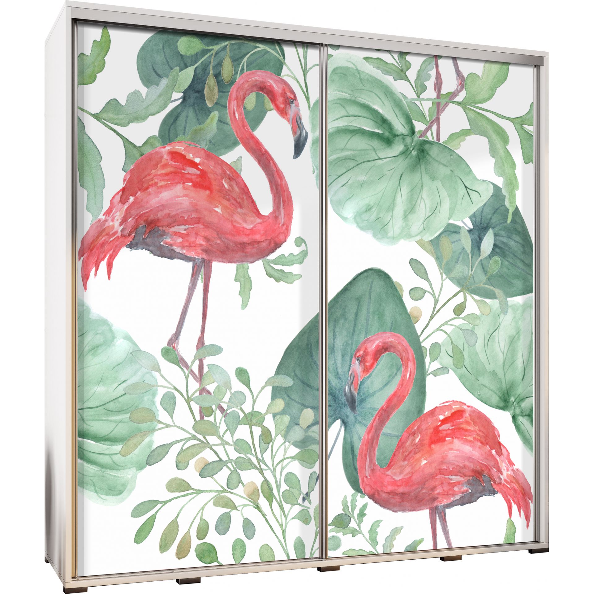 Szafa 205 z Grafiką Flamingi Penelopa Maridex Biały Mat