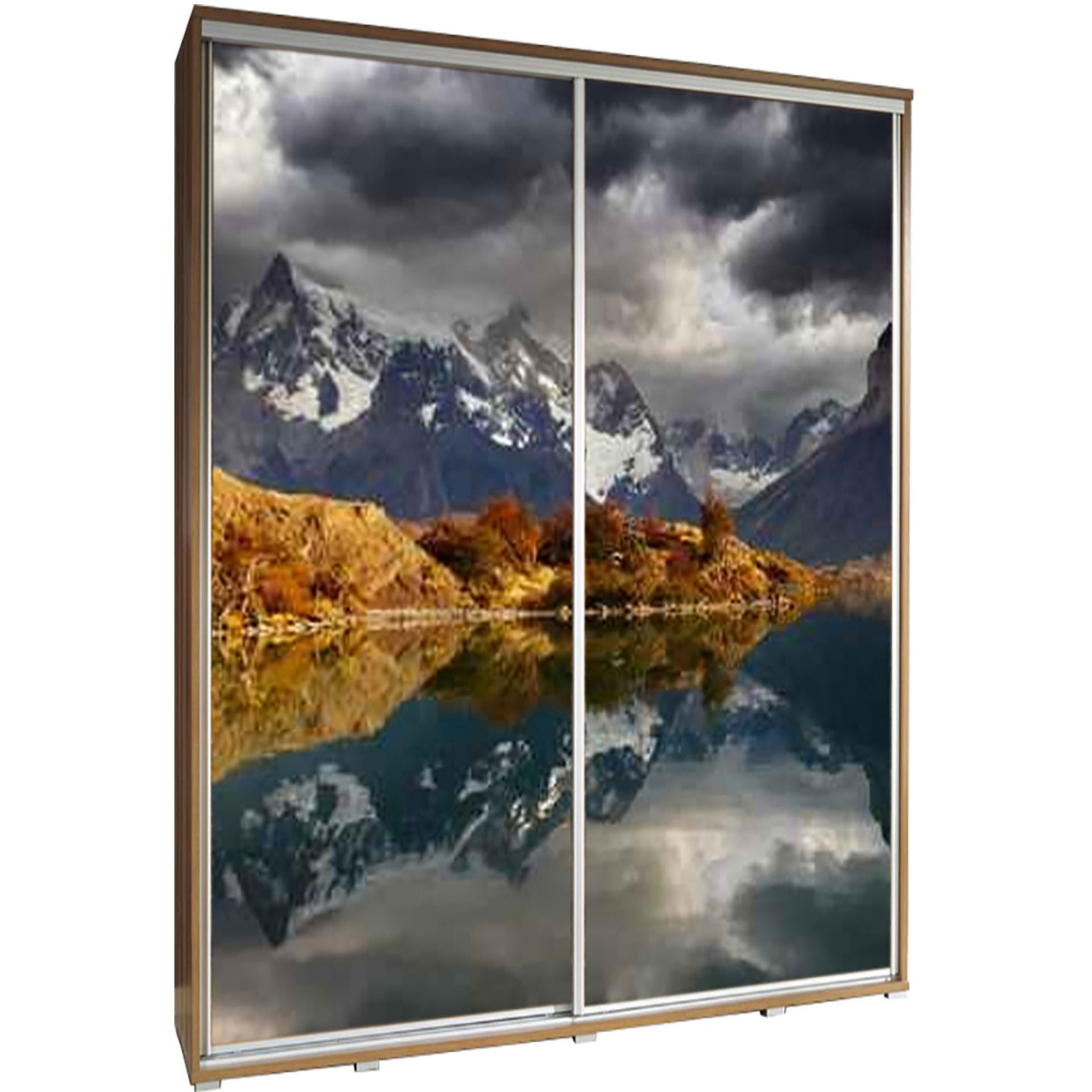 Szafa 155 z Grafiką Góry 1 Penelopa Maridex Biały Mat