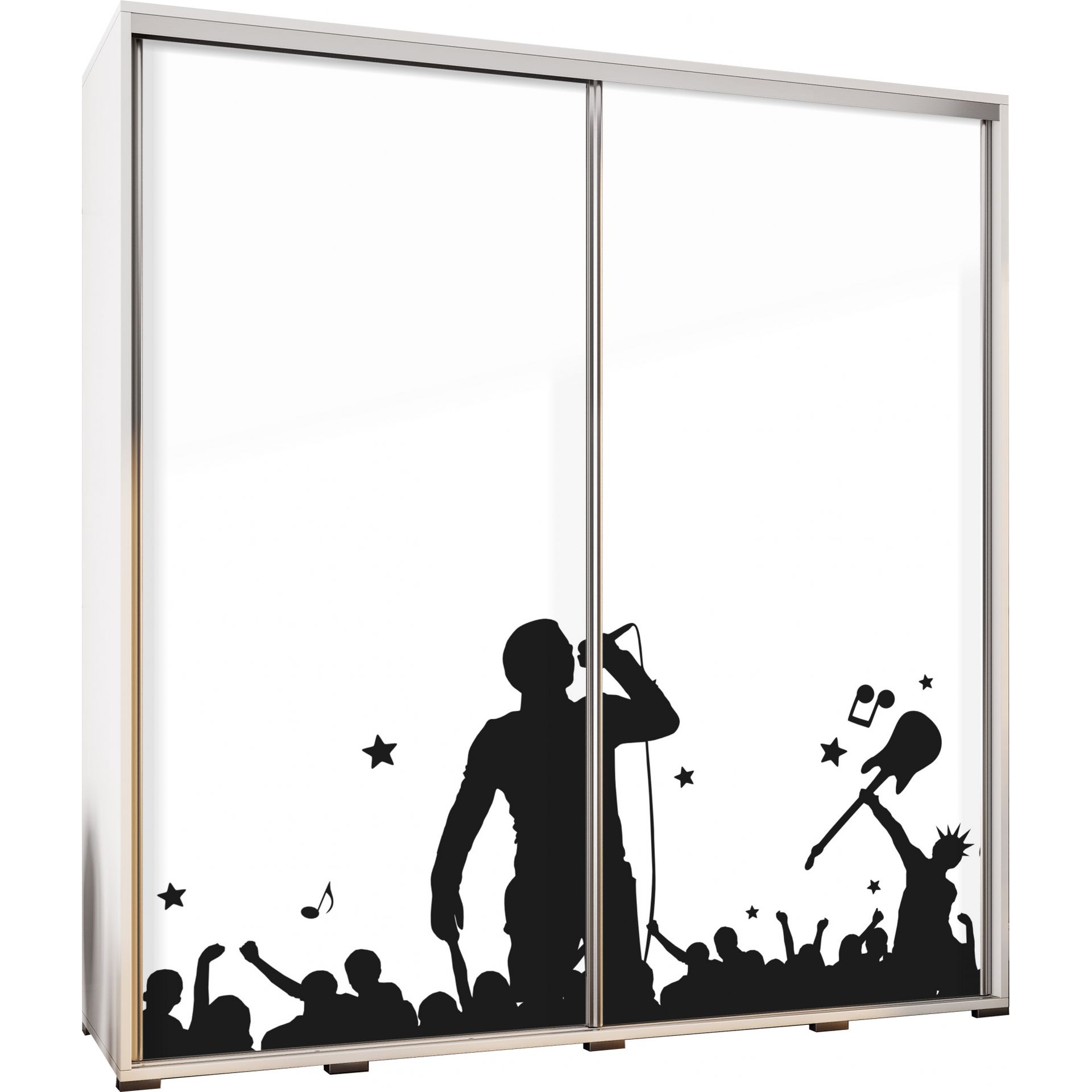 Szafa 205 z Grafiką Festival Penelopa Maridex Biały Mat