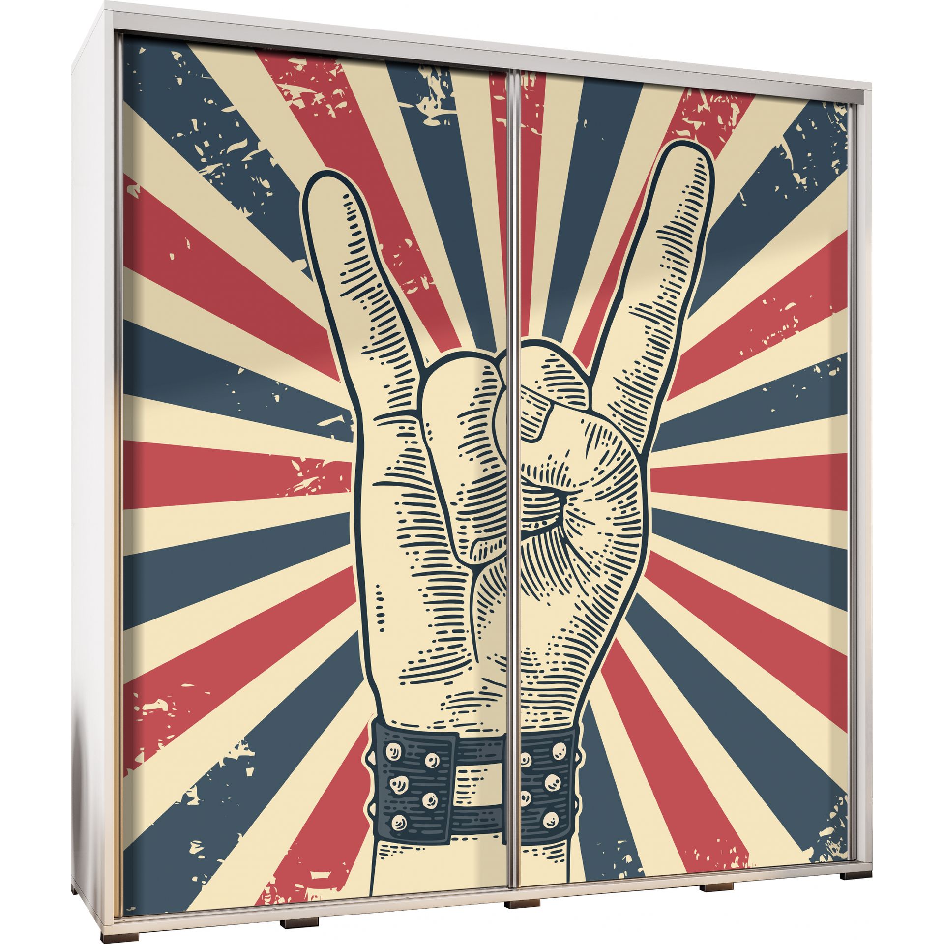 Szafa 205 z Grafiką Rock And Roll Penelopa Maridex Dąb Artisan