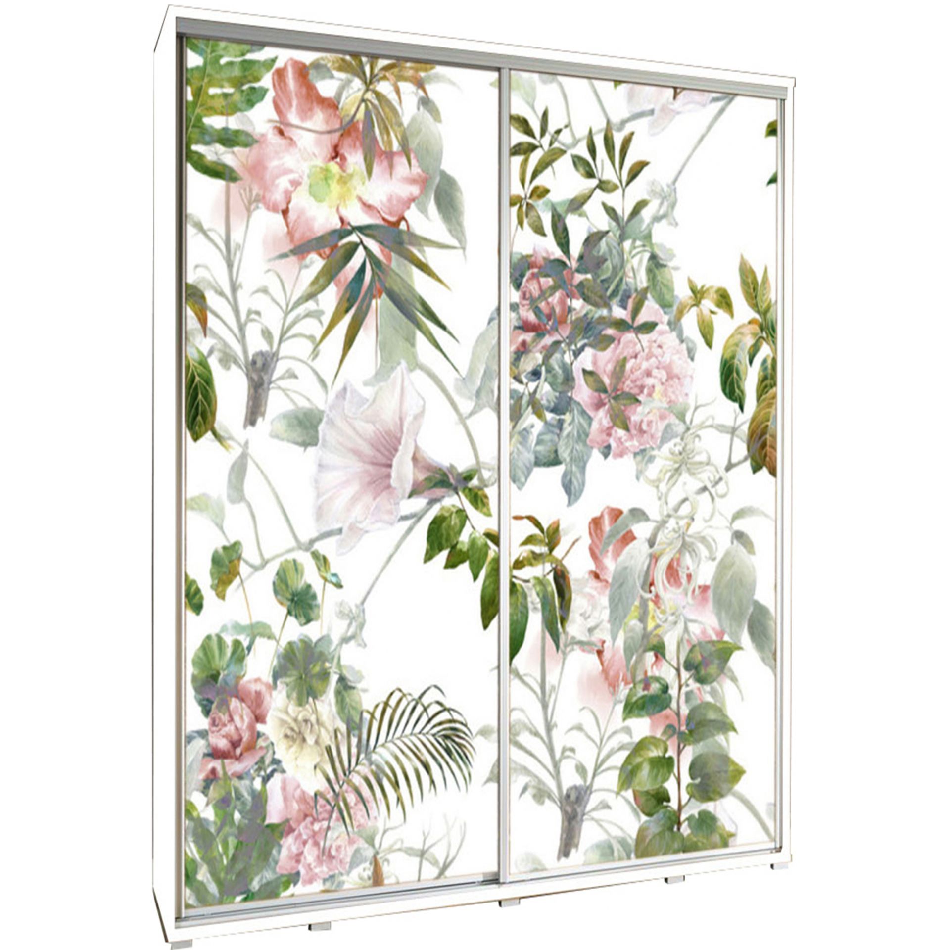 Szafa 155 z Grafiką Kwiaty 1 Penelopa Maridex Biały Mat