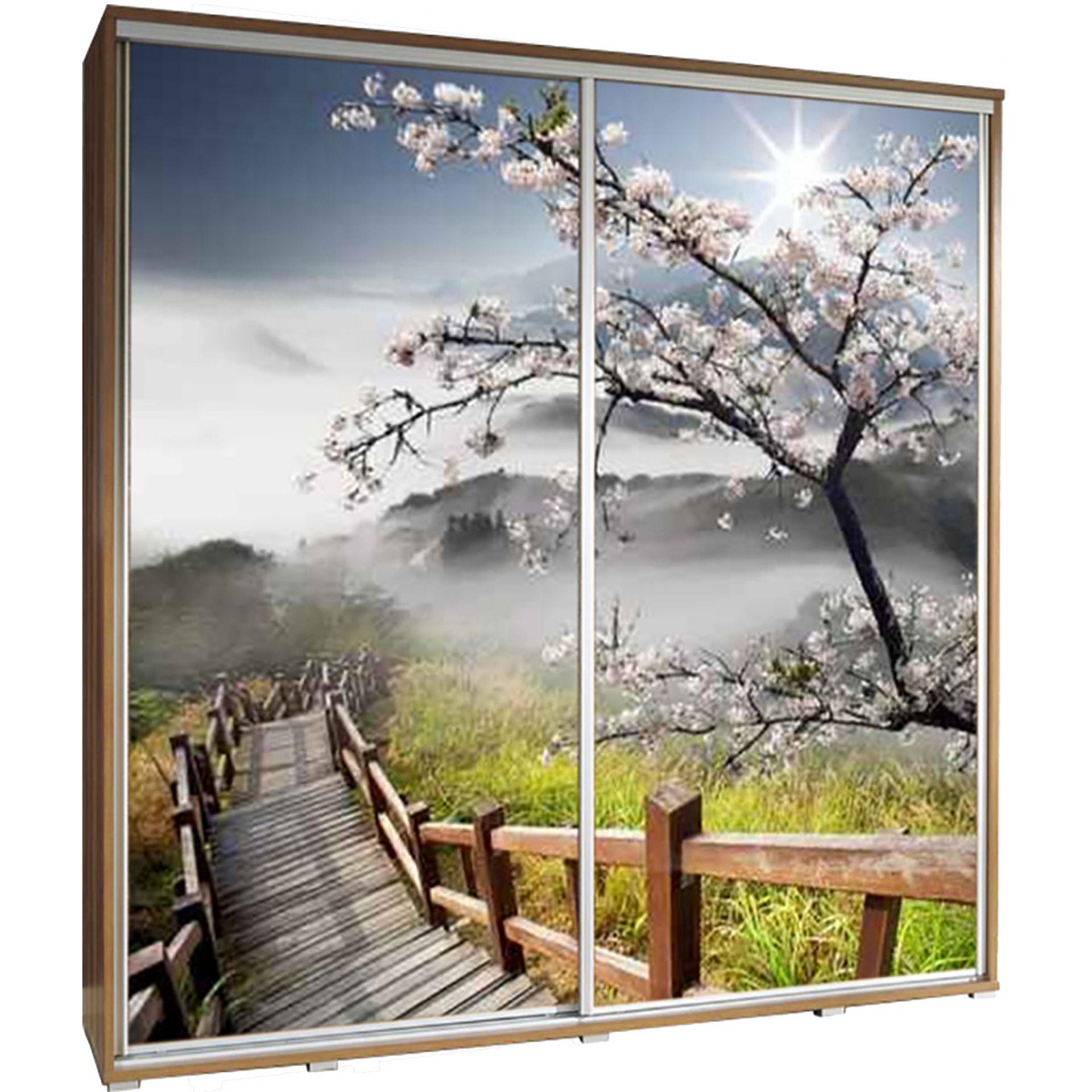 Szafa 205 z Grafiką Schody Penelopa Maridex Biały Mat