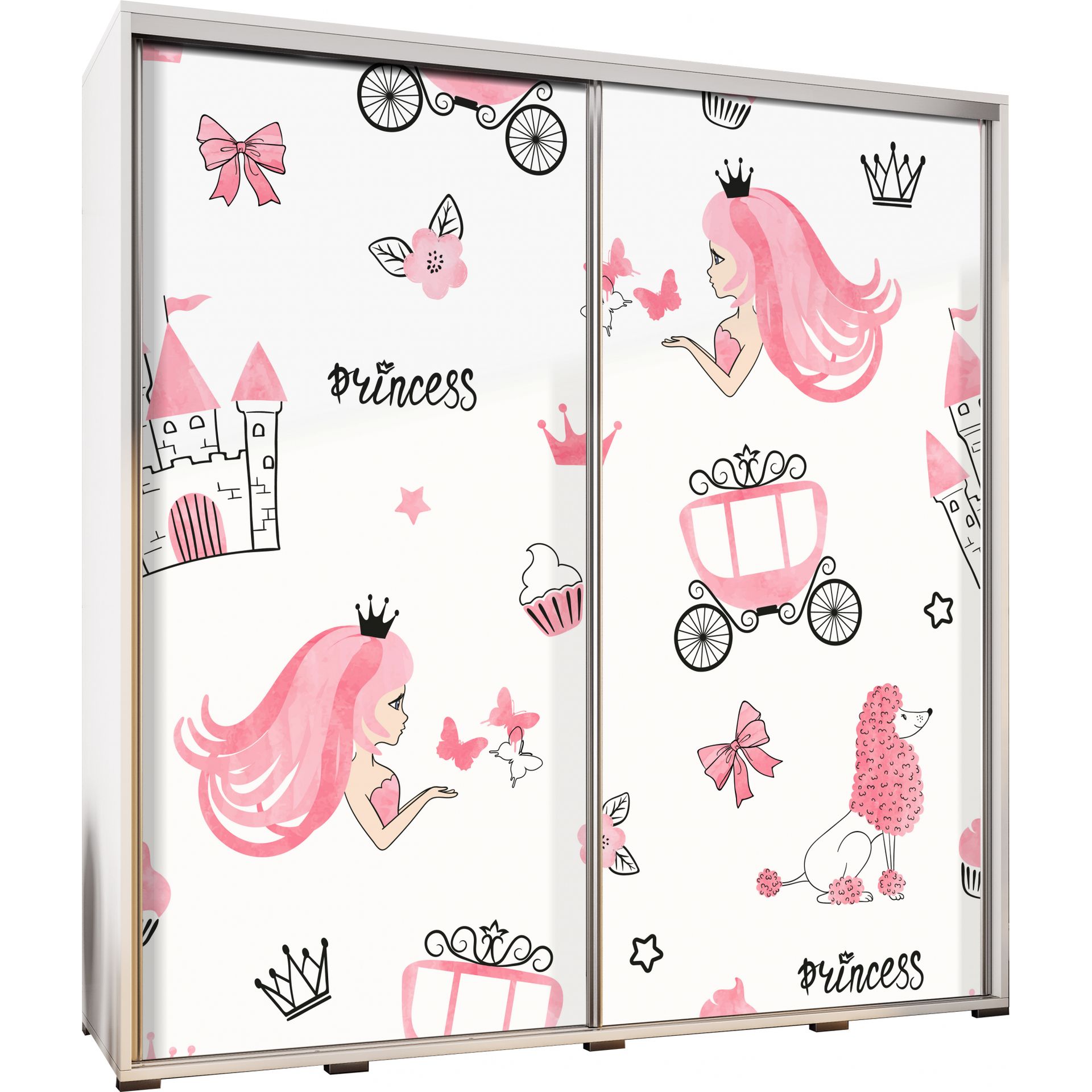 Szafa 205 z Grafiką Księżniczka Penelopa Maridex Biały Mat