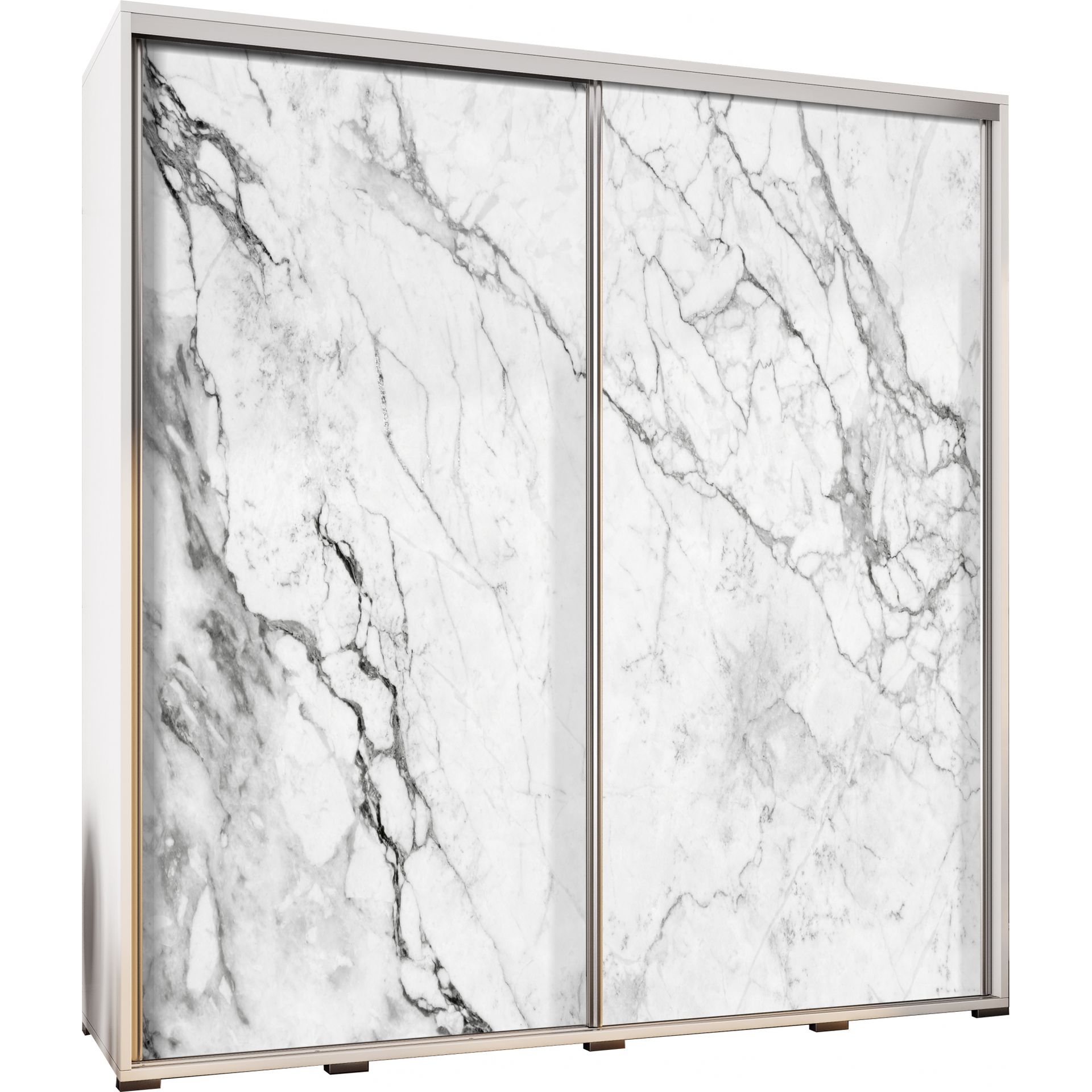 Szafa 205 z Grafiką Marmur 1 Penelopa Maridex Biały Mat