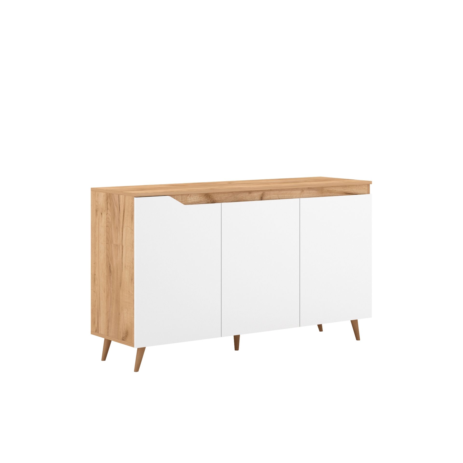 Komoda 3D Biała Tue Vivaldi Meble Biały, Dąb Craft Złoty