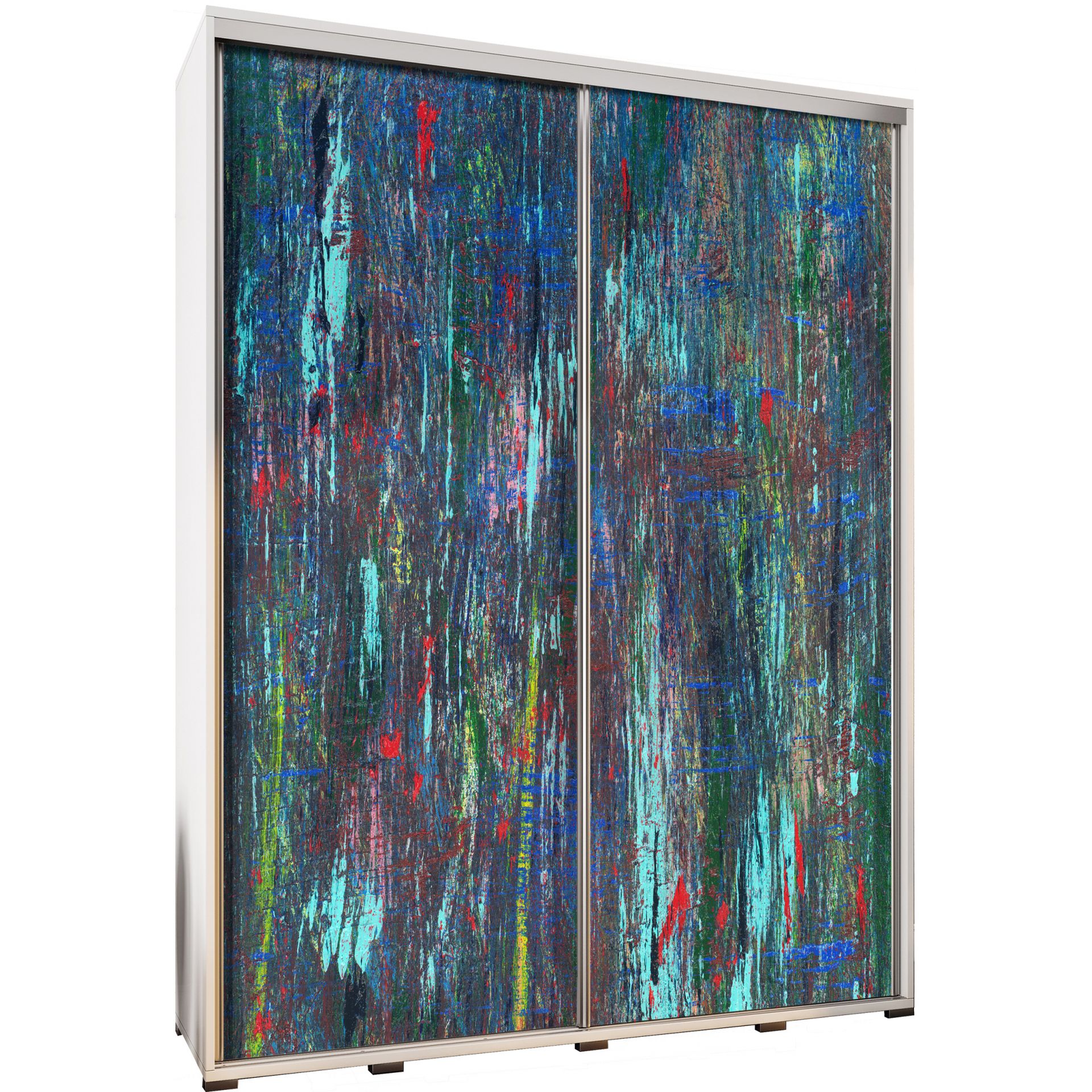 Szafa 155 z Grafiką Abstrakcja 2 Penelopa Maridex Biały Mat