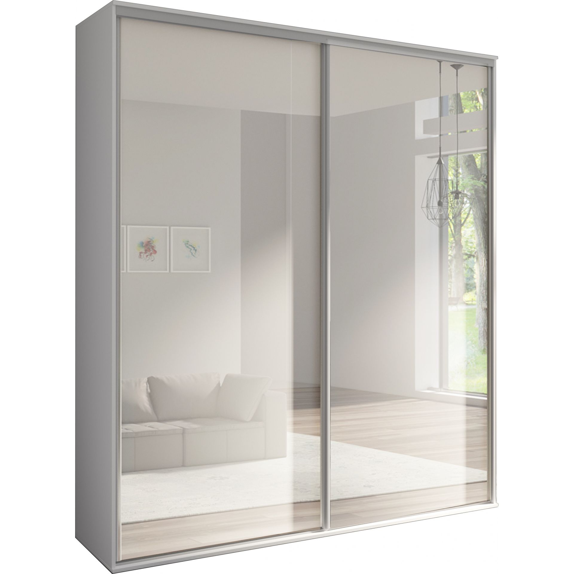 Szafa 204 z 2 Lustrami Grande Maridex Dąb Sonoma