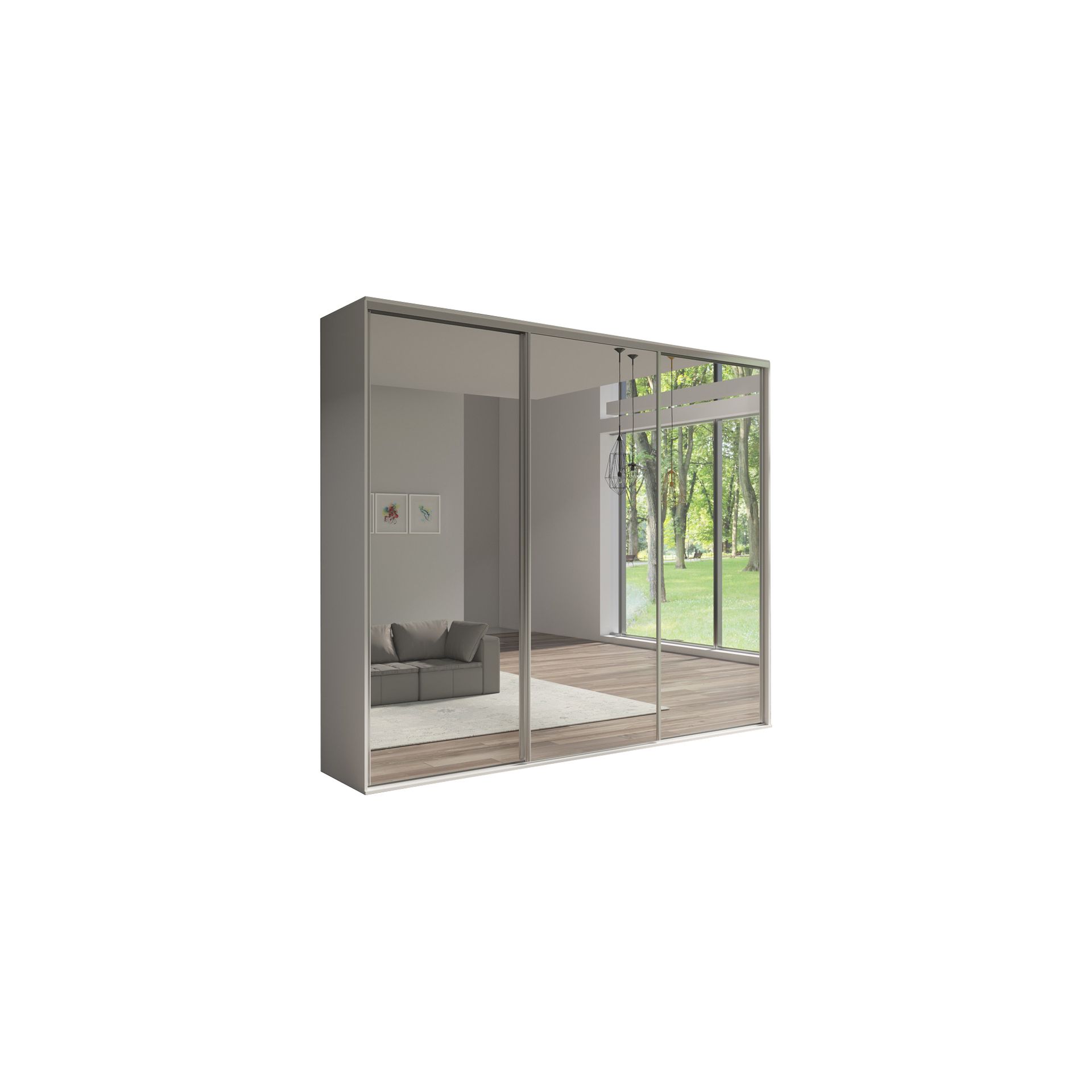 Szafa 254 z 3 Lustrami Grande Maridex Dąb Sonoma