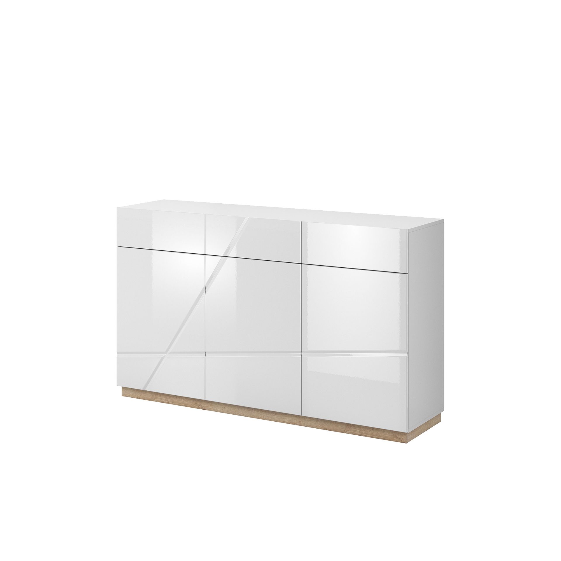 Komoda 3D3S FU-08 Futura Lenart Biały, Dąb Riviera