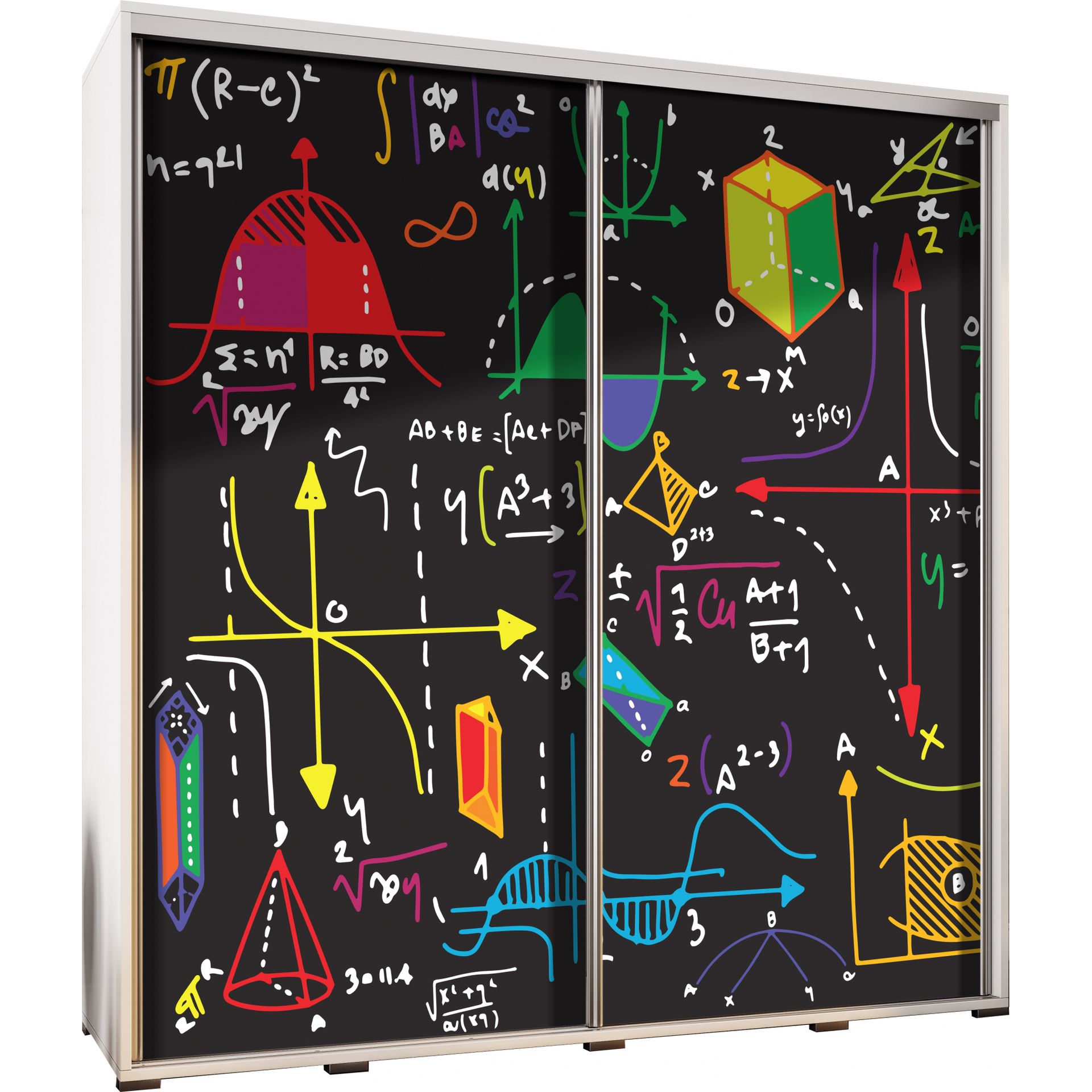 Szafa 205 z Grafiką Fizyka Penelopa Maridex Biały Mat