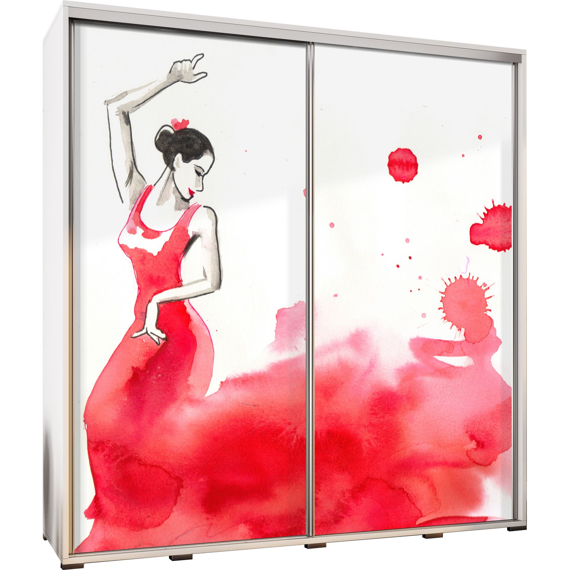 Szafa 205 z Grafiką Flamenco Penelopa Maridex Dąb Sonoma