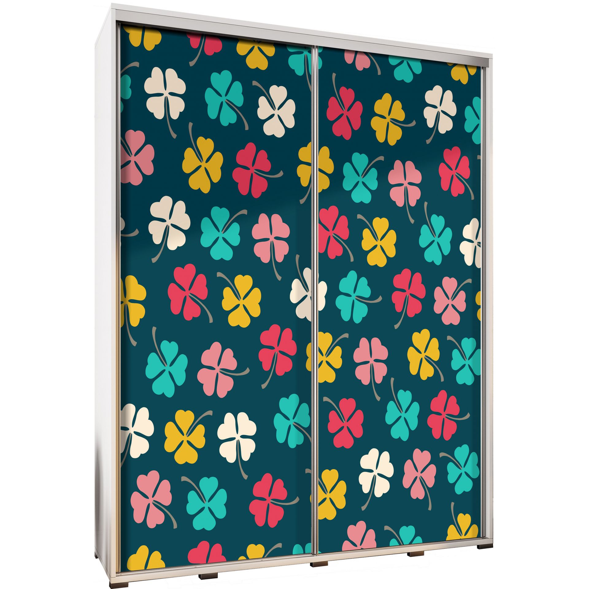 Szafa 155 z Grafiką Shamrocks Penelopa Maridex Biały Mat