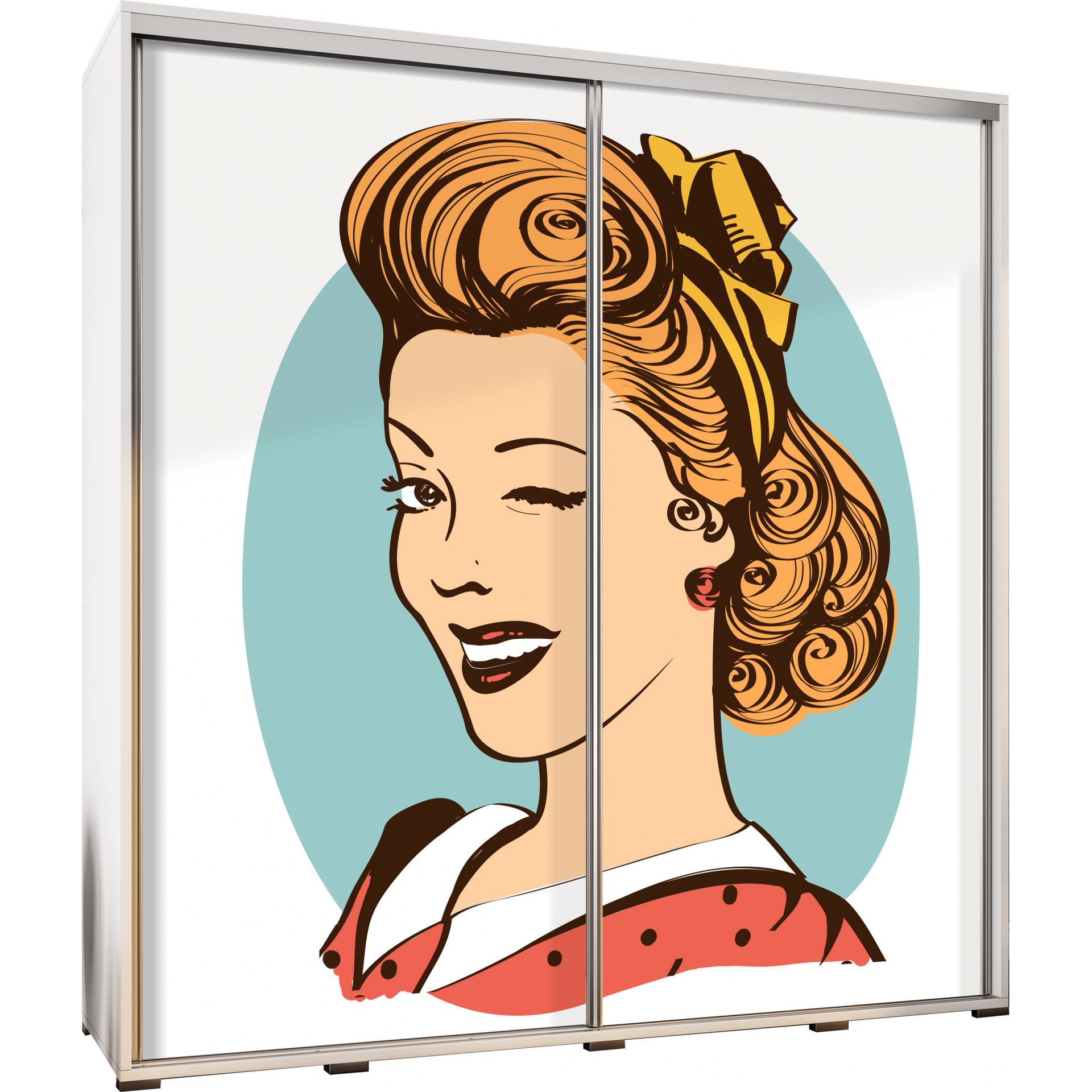 Szafa 205 z Grafiką Winking Woman Penelopa Maridex Dąb Artisan