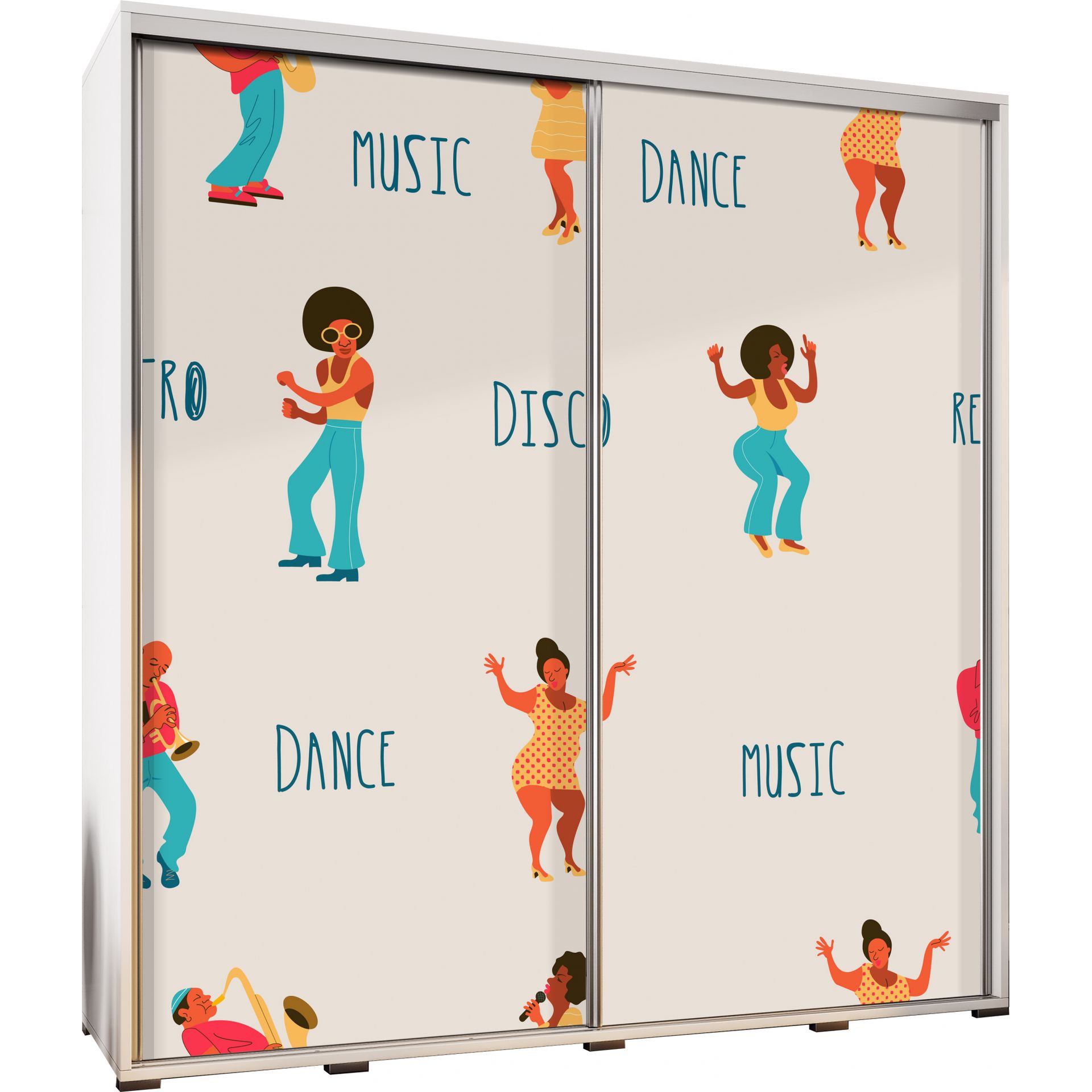 Szafa 205 z Grafiką Disco 1 Penelopa Maridex Dąb Artisan