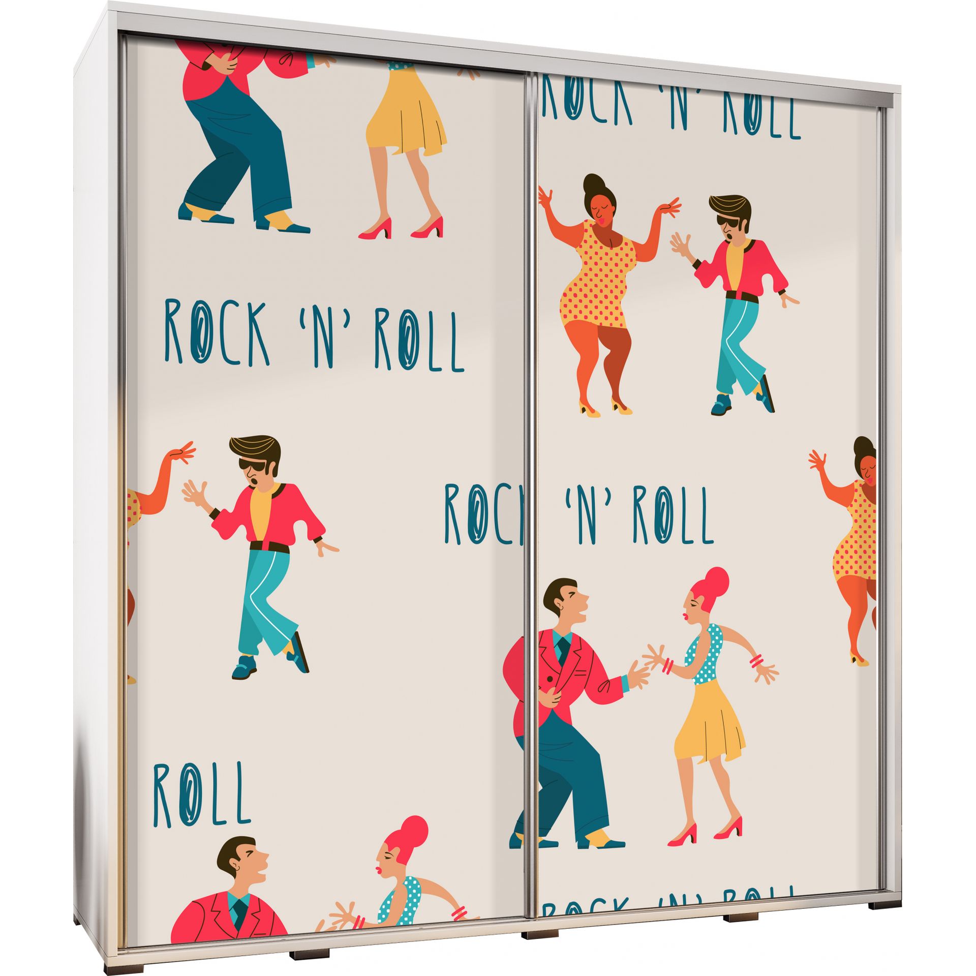 Szafa 205 z Grafiką Disco 2 Penelopa Maridex Biały Mat