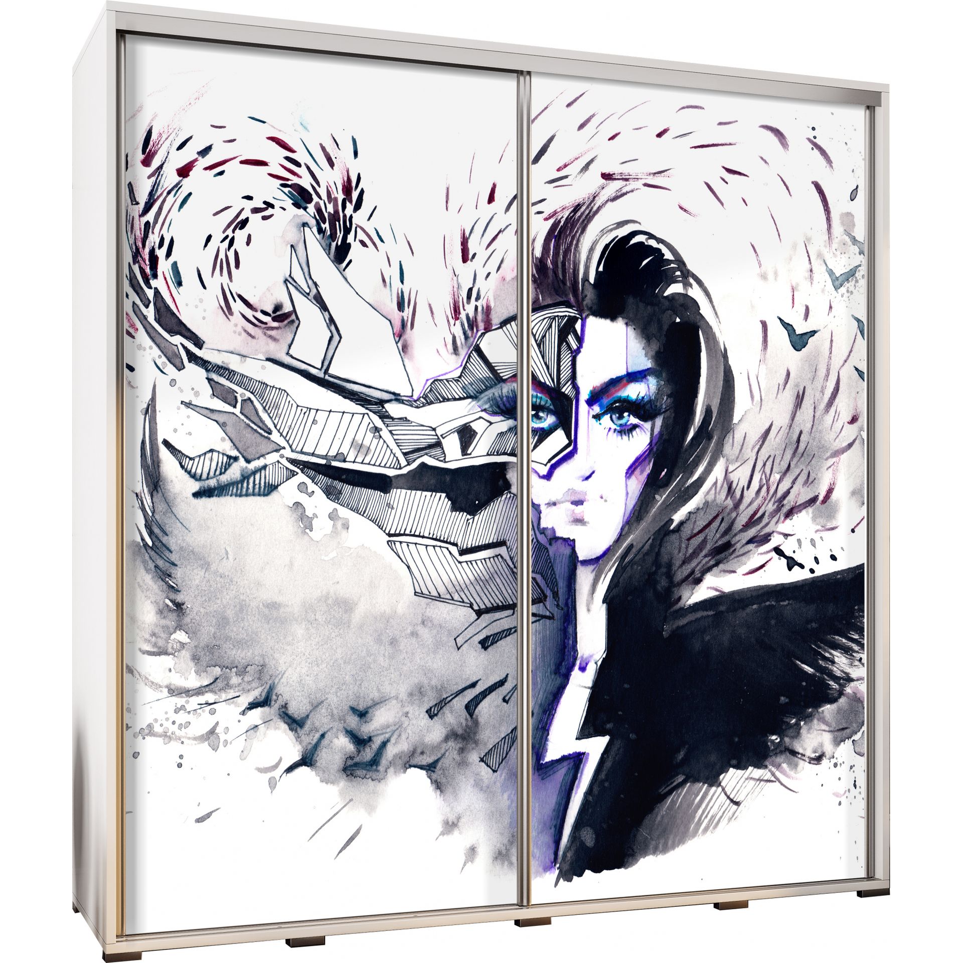 Szafa 205 z Grafiką Kobieta Penelopa Maridex Dąb Catania