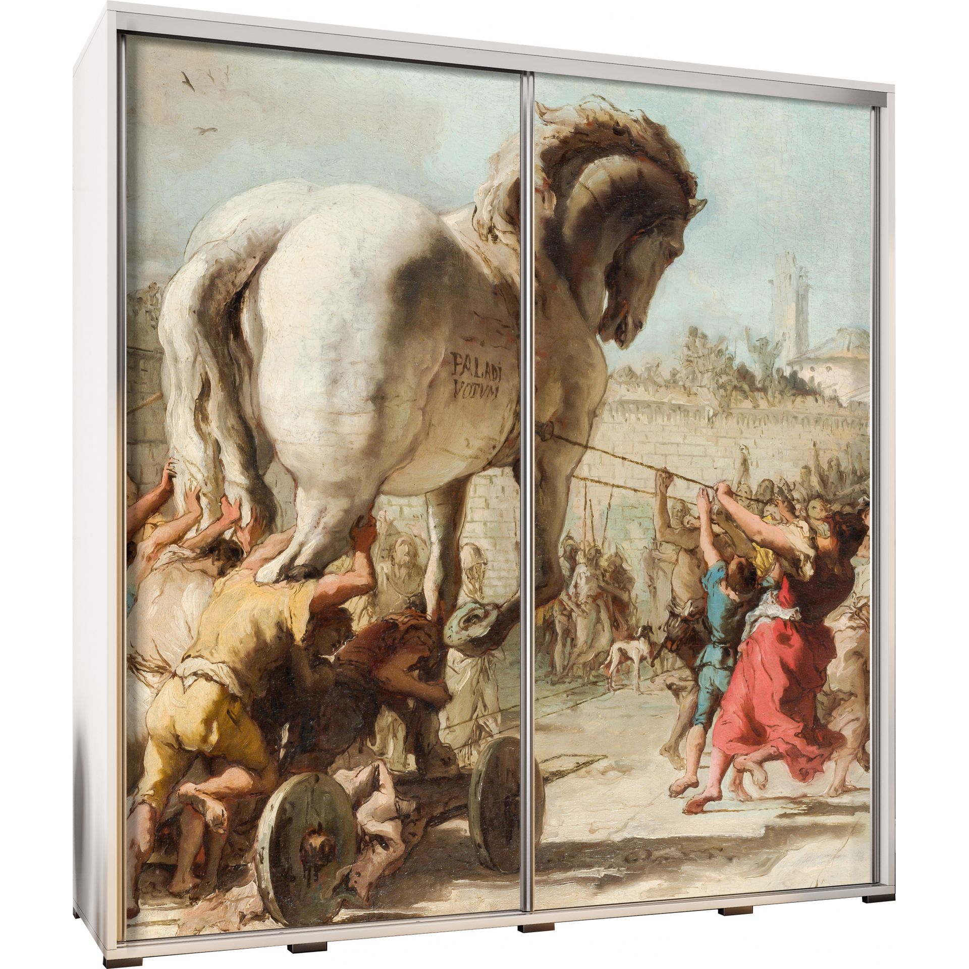 Szafa 205 z Grafiką Koń Trojański Penelopa Maridex Biały Mat