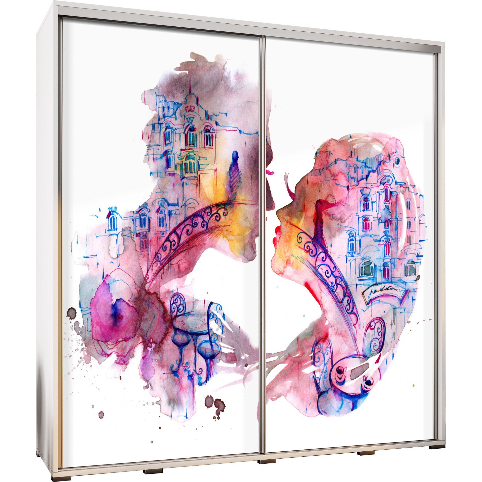 Szafa 205 z Grafiką Lovers Penelopa Maridex Dąb Artisan