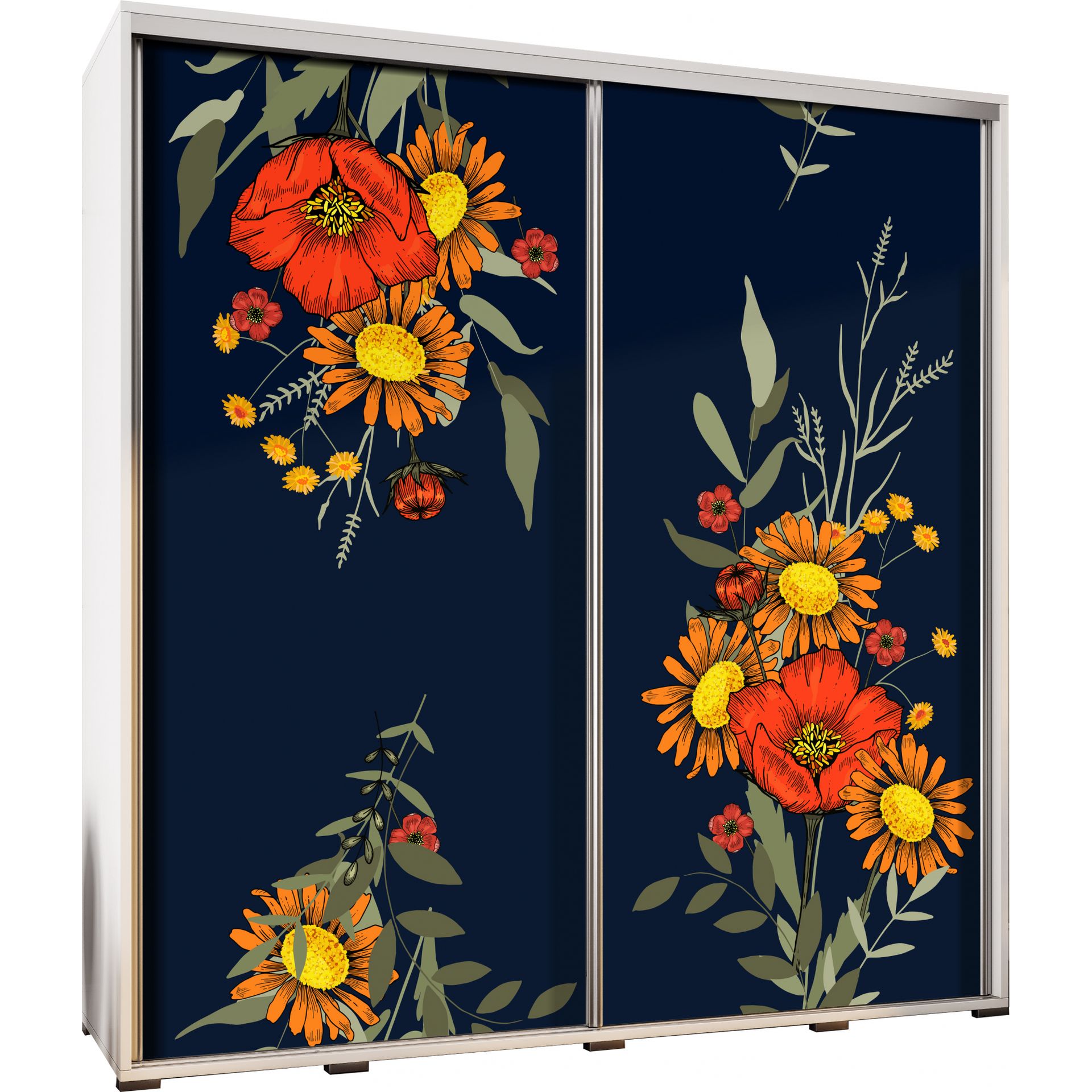 Szafa 205 z Grafiką Kwiaty 6 Penelopa Maridex Dąb Artisan