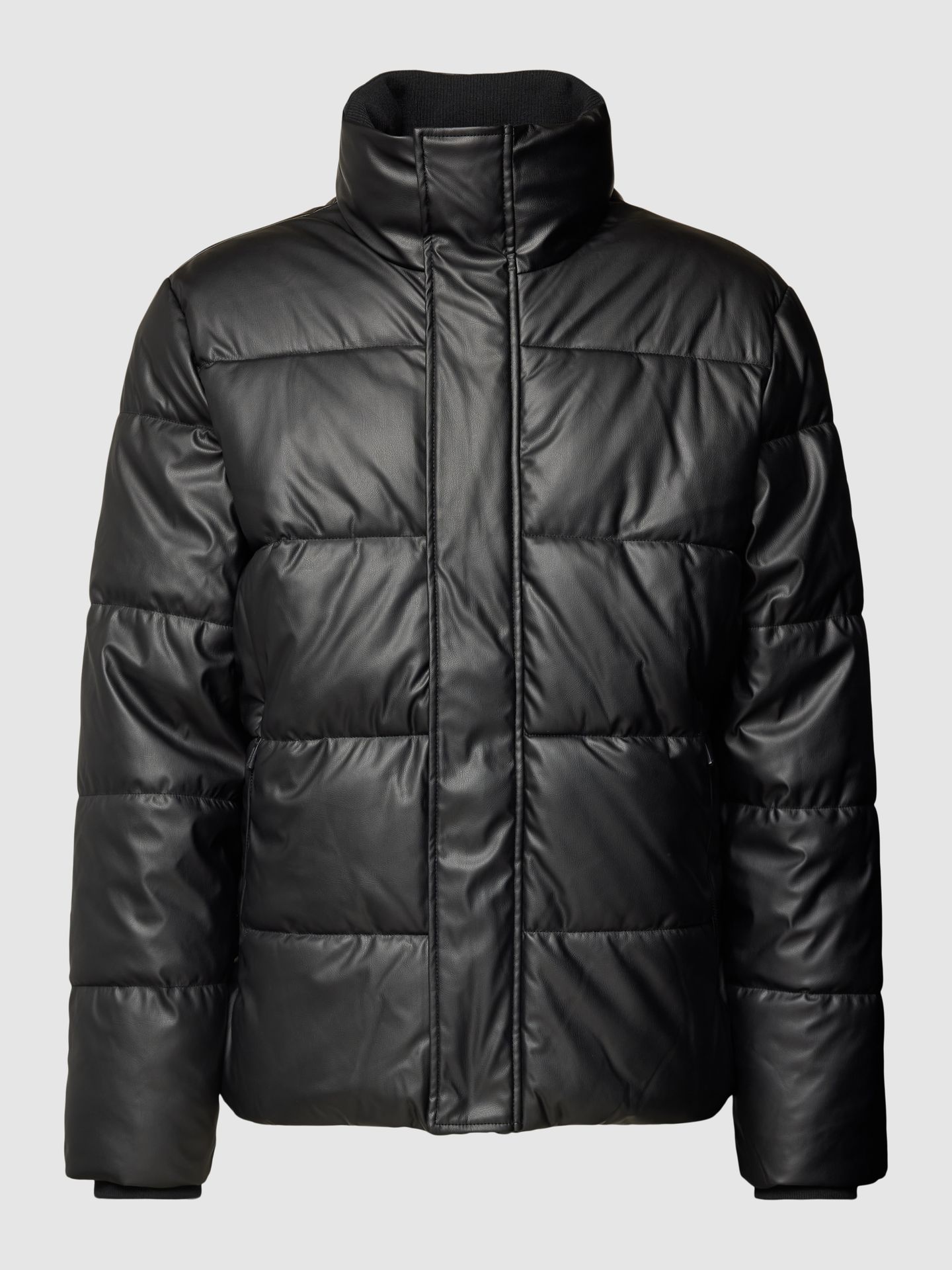 Kurtka pikowana z imitacji skóry