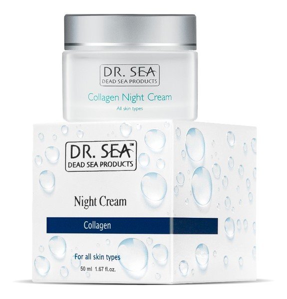Dr. Sea, krem do twarzy na noc z kolagenem, 50 ml