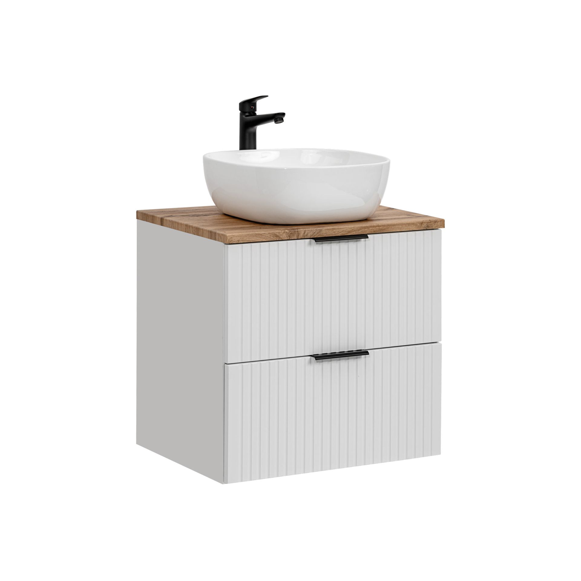 Szafka Łazienkowa Wisząca z Umywalką 82-60-B-2S Adel White Comad Biały